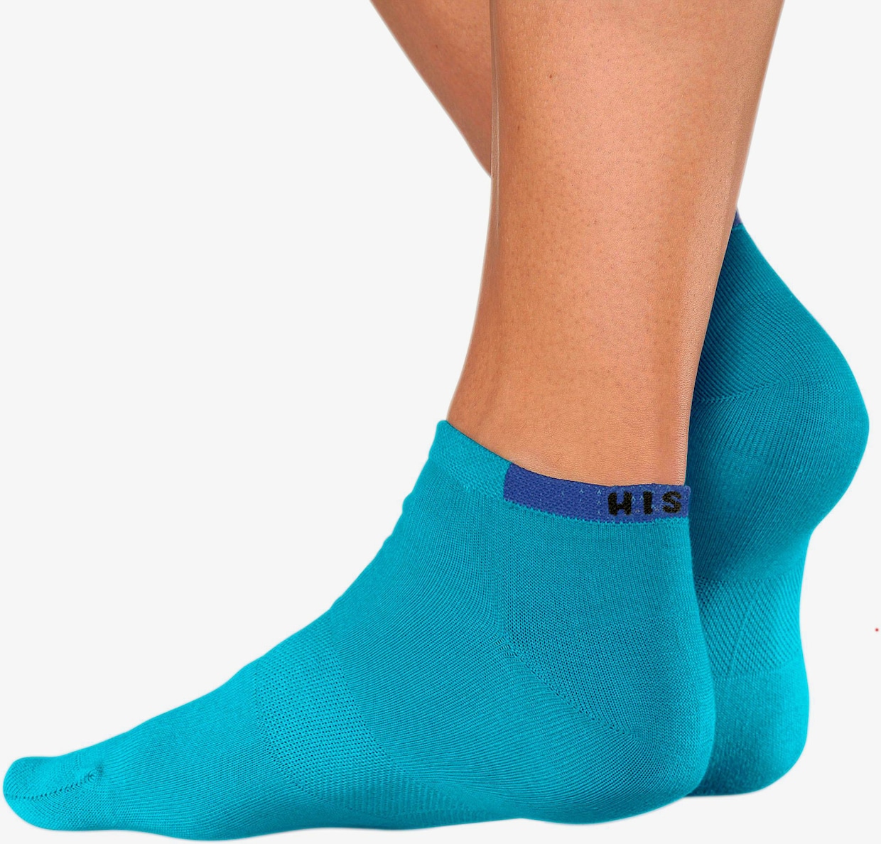 H.I.S Sneakersocken - 2x schwarz, 2x grau, 2x blau, 2x türkis, 2x weiss