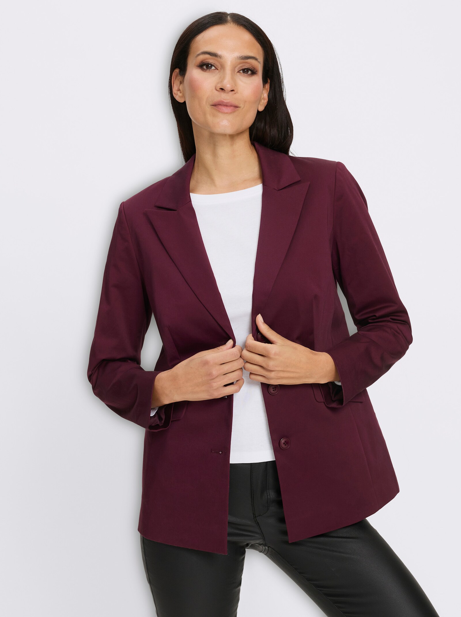heine Blazer mit dezentem Glanz - burgund