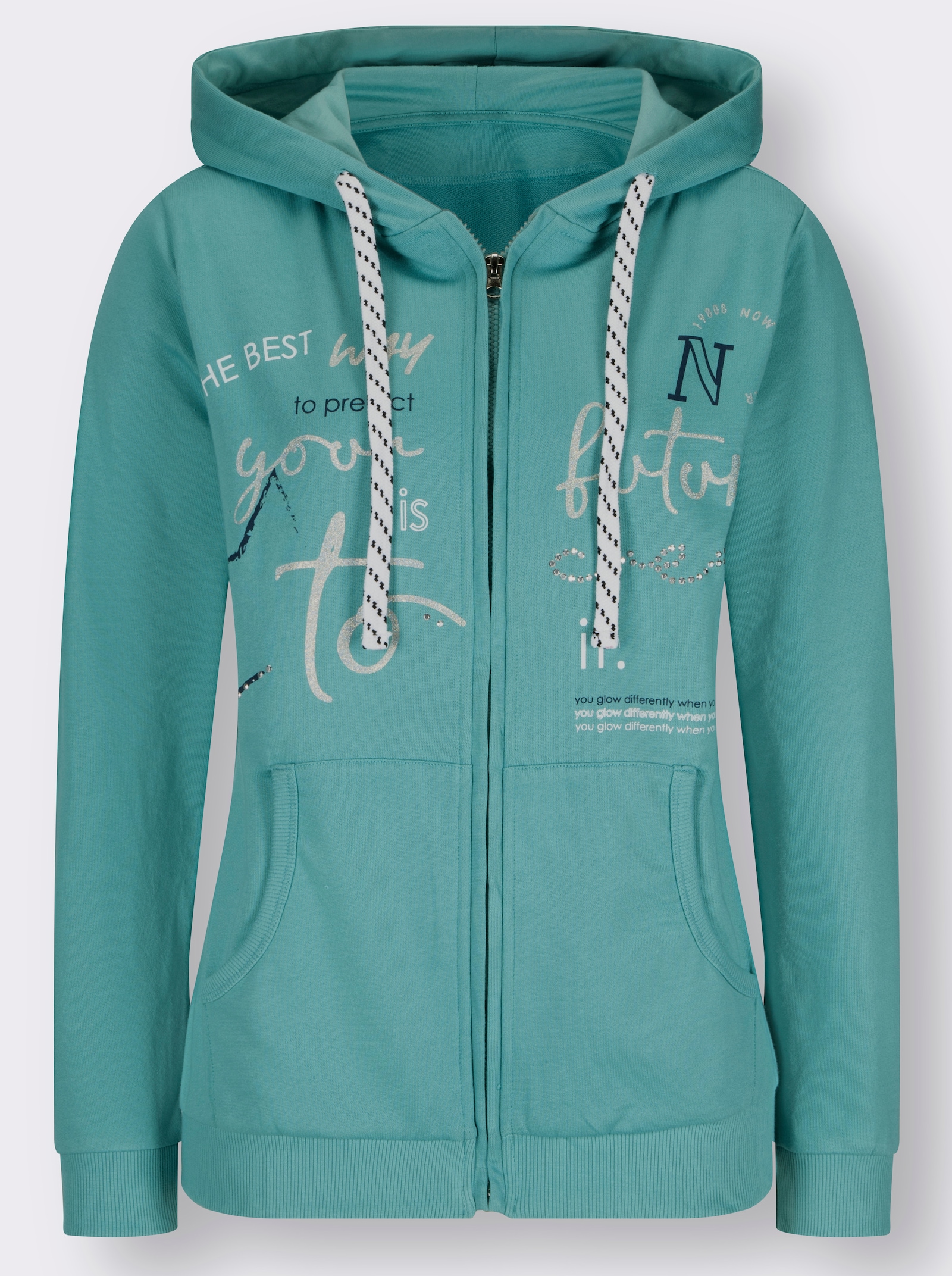 Shirtjacke mit Schriftzügen - ozean