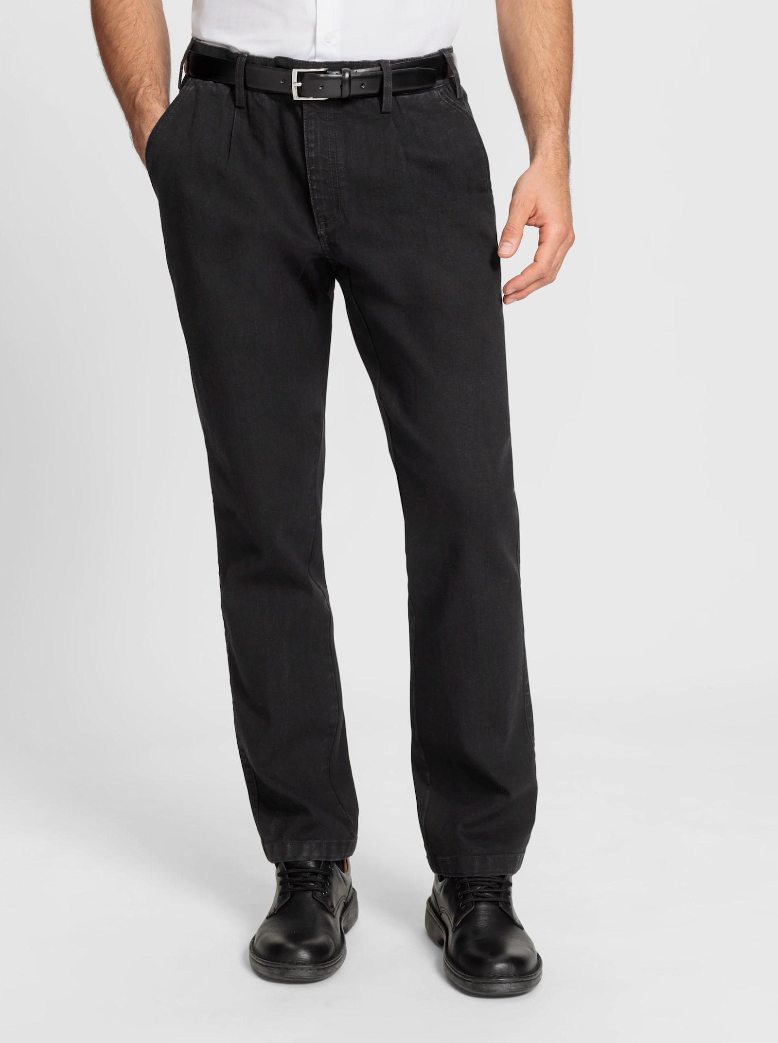 Marco Donati Jeans mit Bundfalten - schwarz