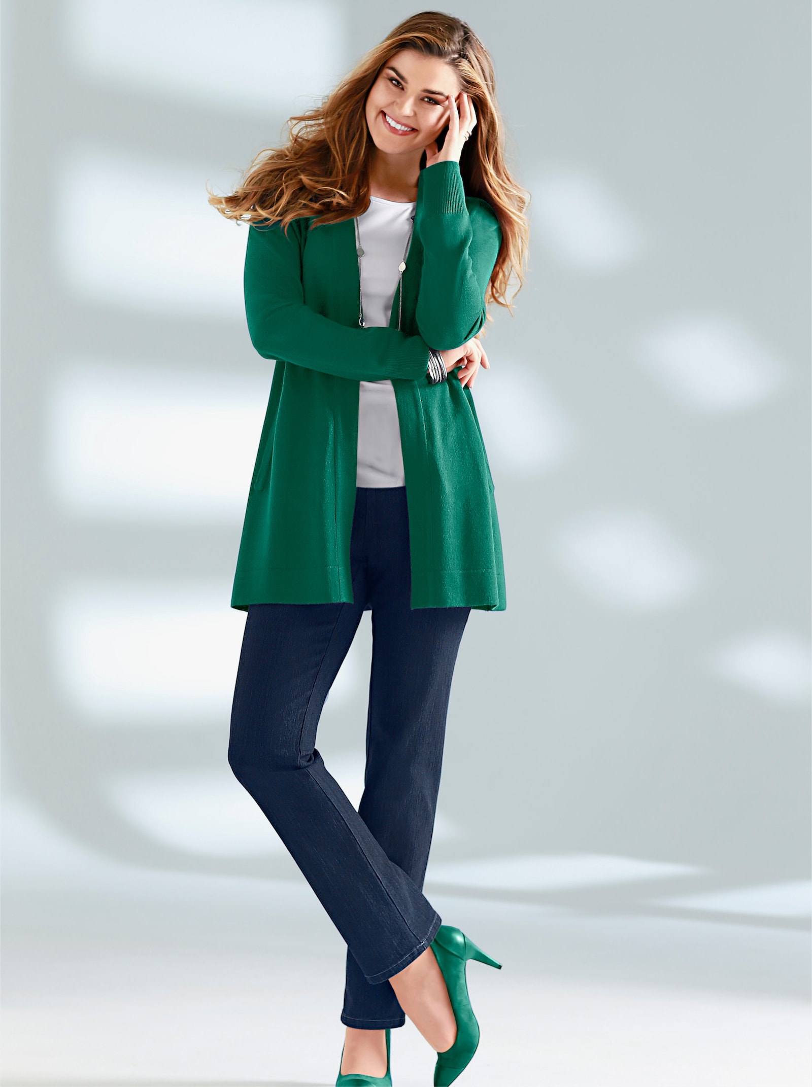 Stretch-Jeans mit Rundum-Dehnbund - dark blue