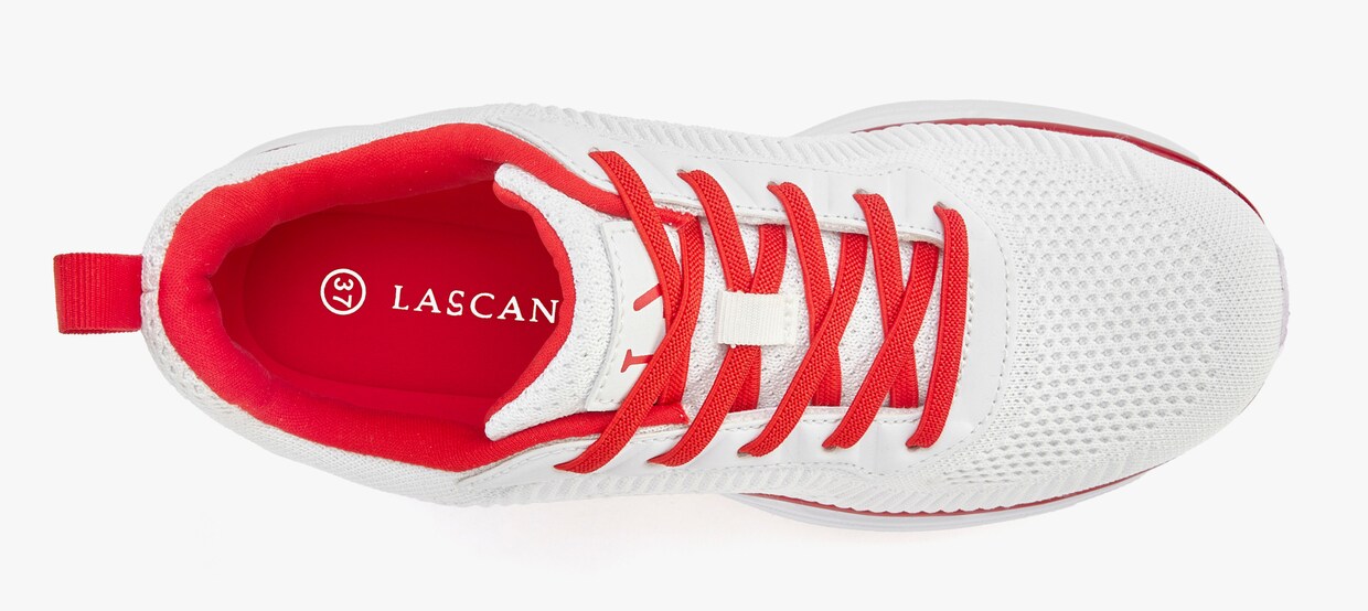 LASCANA Sneaker - wit/rood
