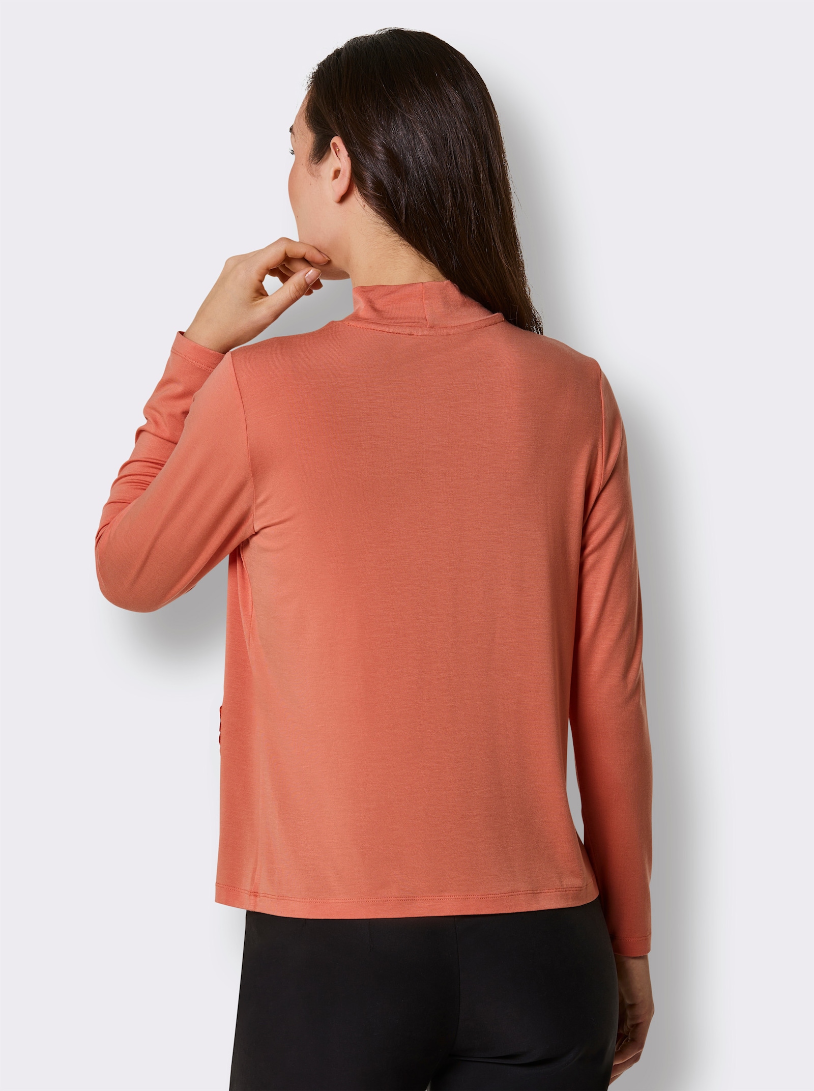 CREATION L PREMIUM Langarmshirt - papaya