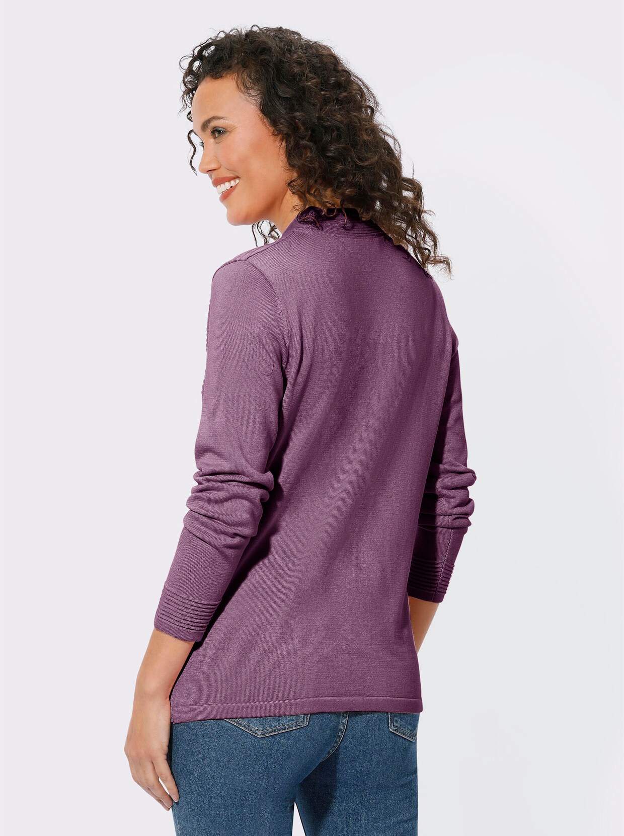 Trui met opstaande kraag - violet
