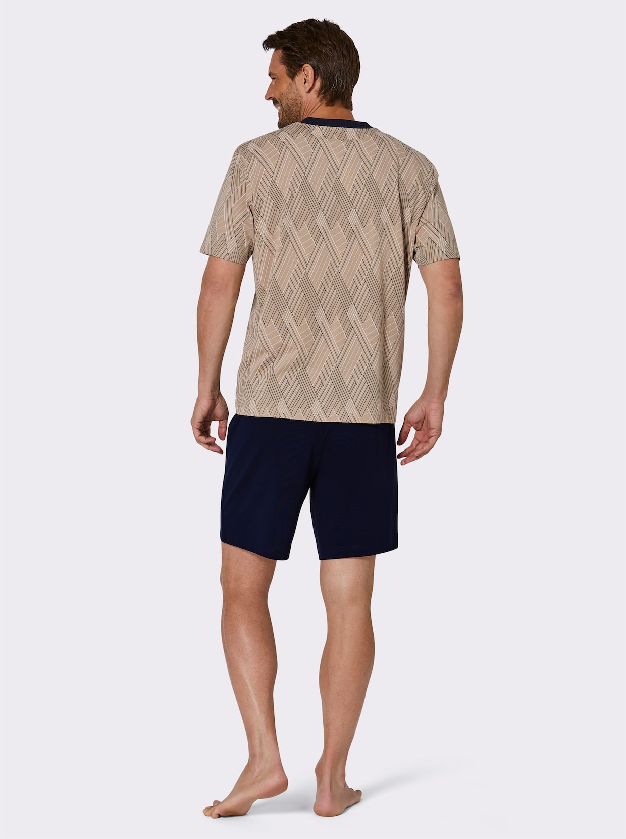 wäschepur men Shortys - marine-bedruckt + topas-bedruckt