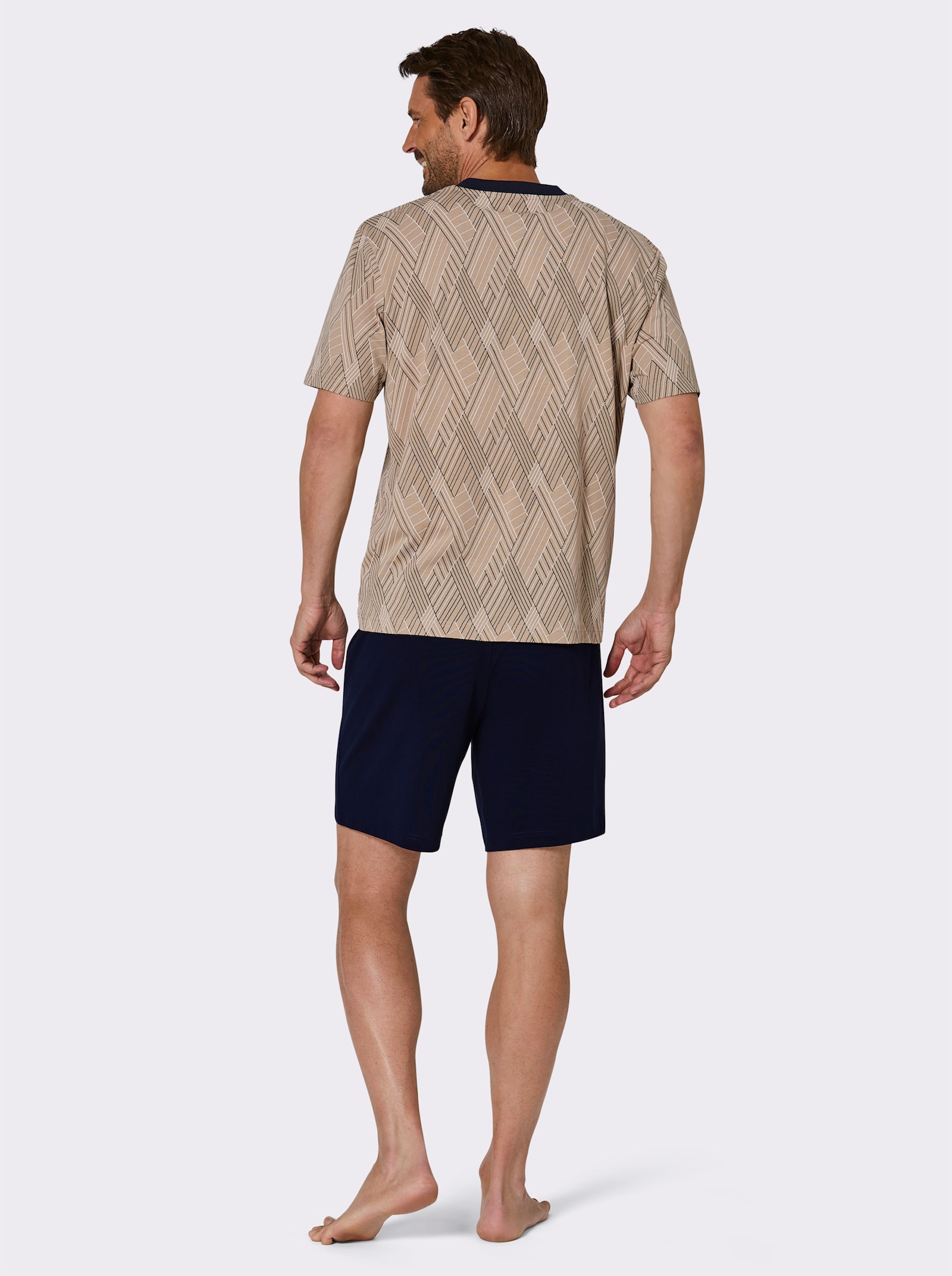 wäschepur men Shortys - marine-bedruckt + topas-bedruckt