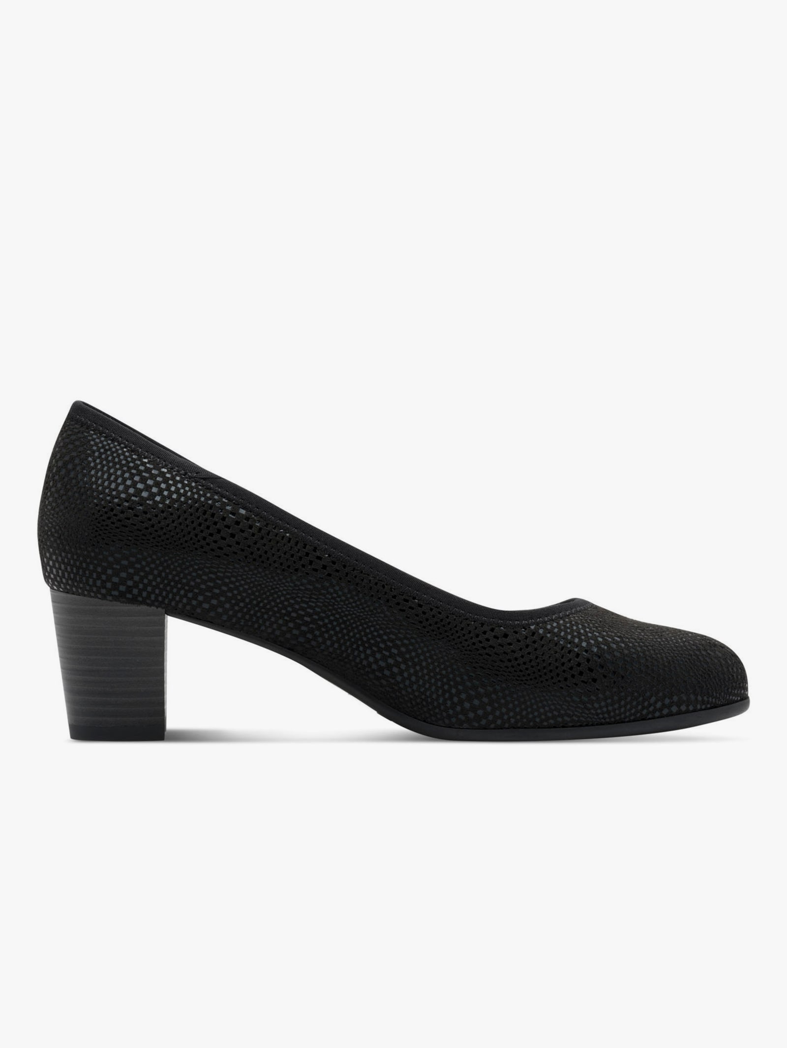 Jana Pumps mit Reptil-Prägung - schwarz