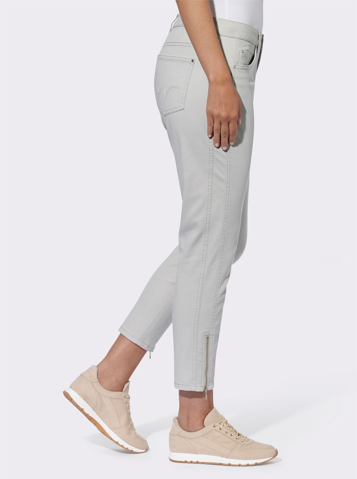 heine 5-Pocket-Hose - hellgrau
