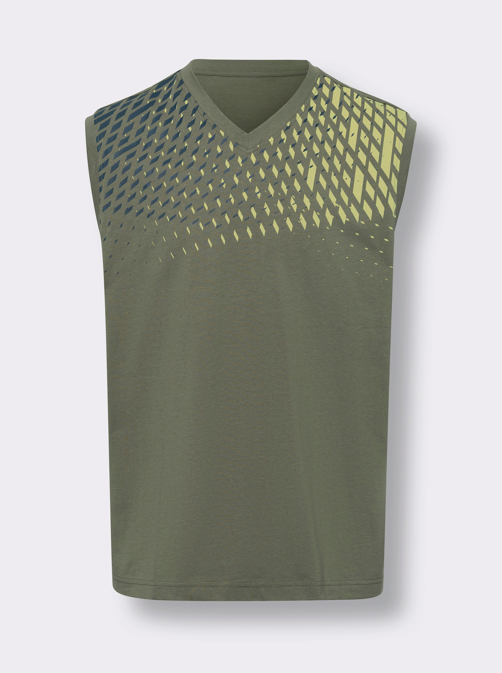 Achselshirt mit grafischem Druck - khaki