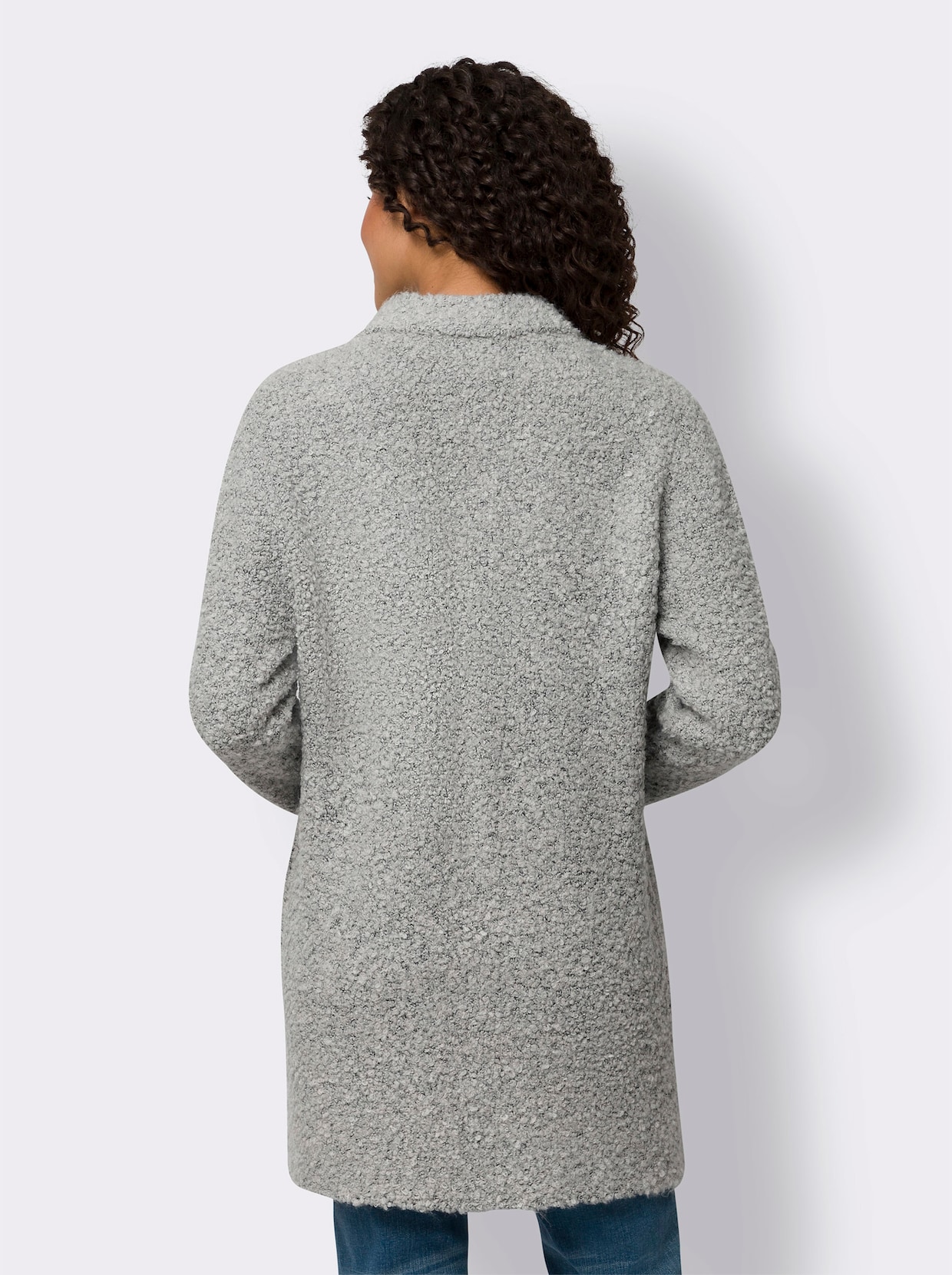 heine Longstrickjacke - hellgrau-meliert
