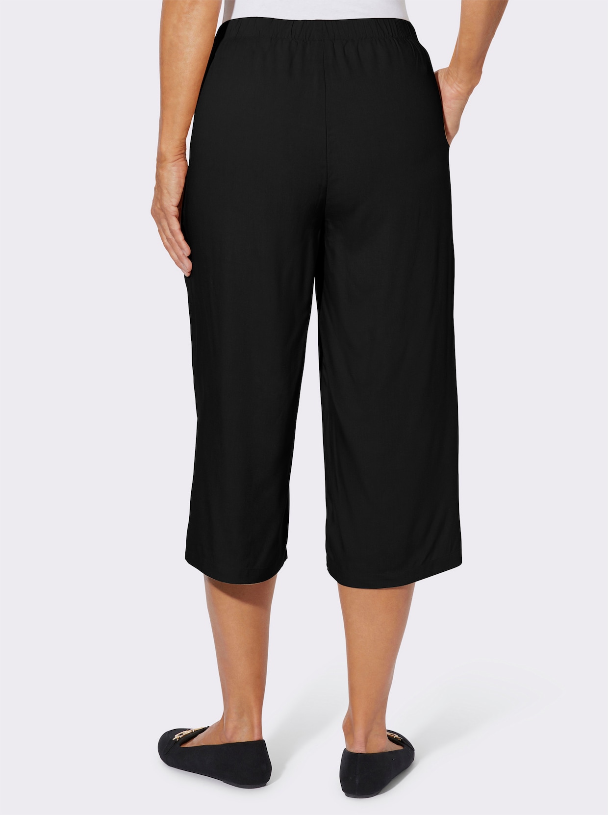 Hosenrock mit Rundum-Dehnbund - schwarz