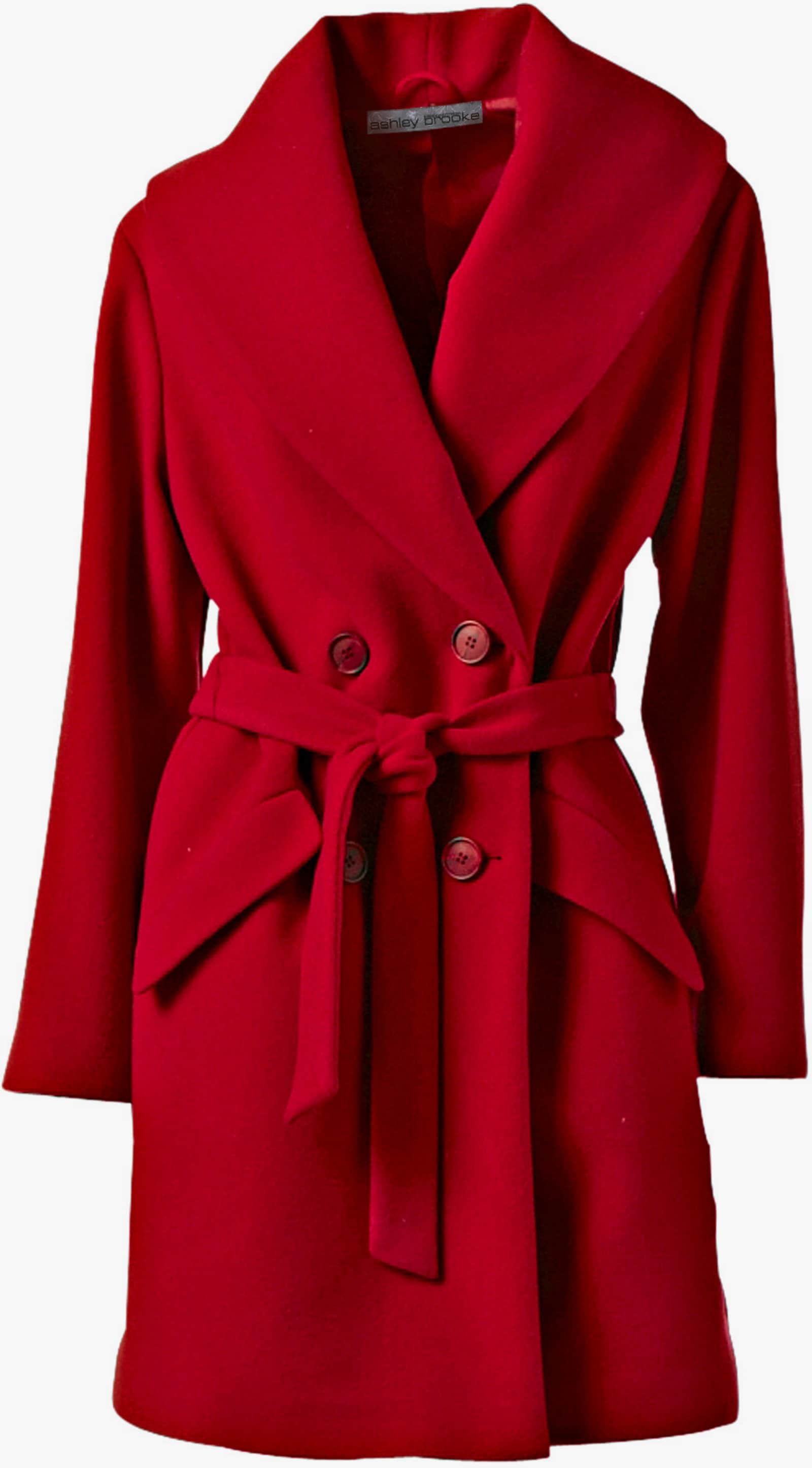 heine Wolljacke mit Schalkragen - rot