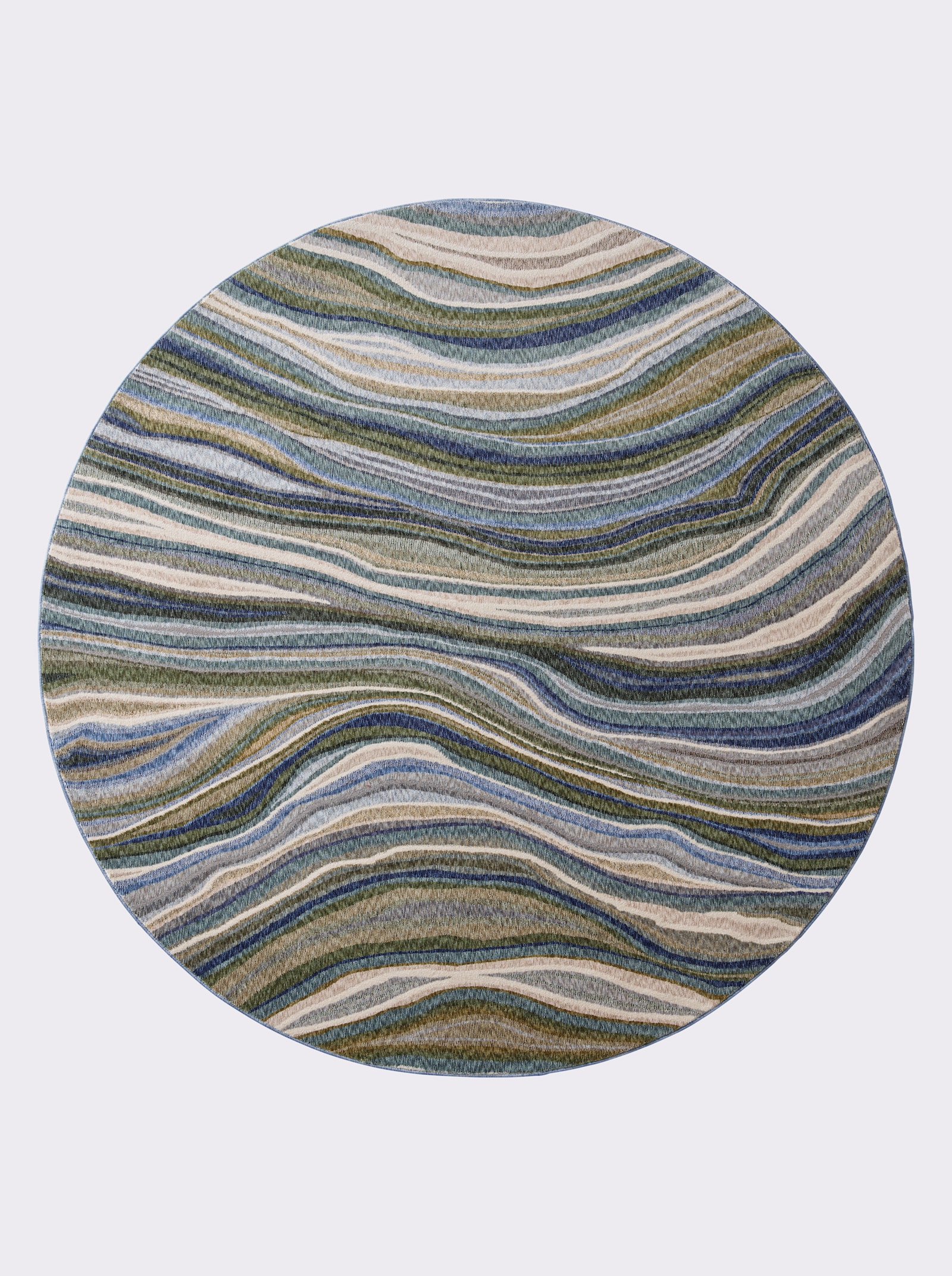 heine home Teppich - grün-ecru-meliert