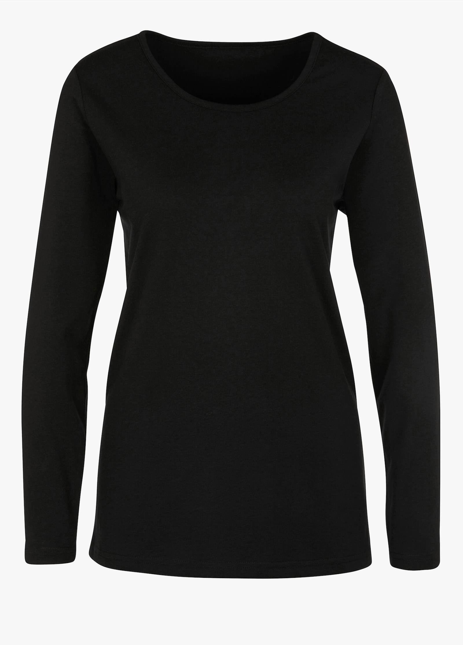 Langarmshirt in weiter Form - schwarz