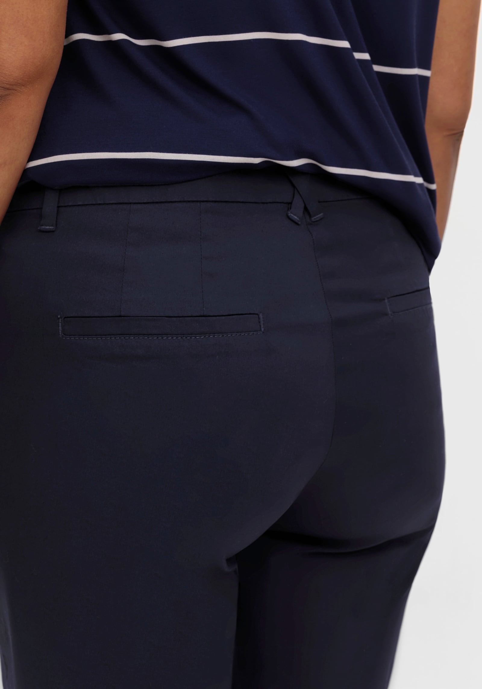 sheego Bermudas in Chino-Optik - tiefblau