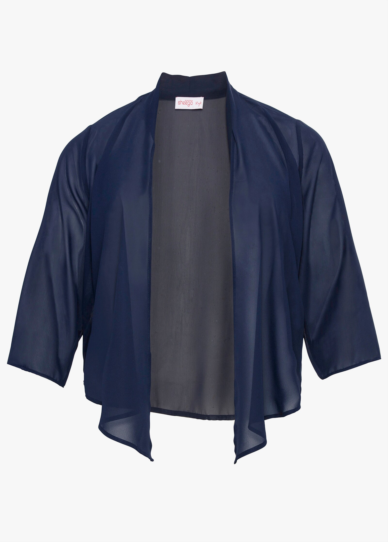 sheego Bolerojacke aus Chiffon, im Zipfelschnitt - marine