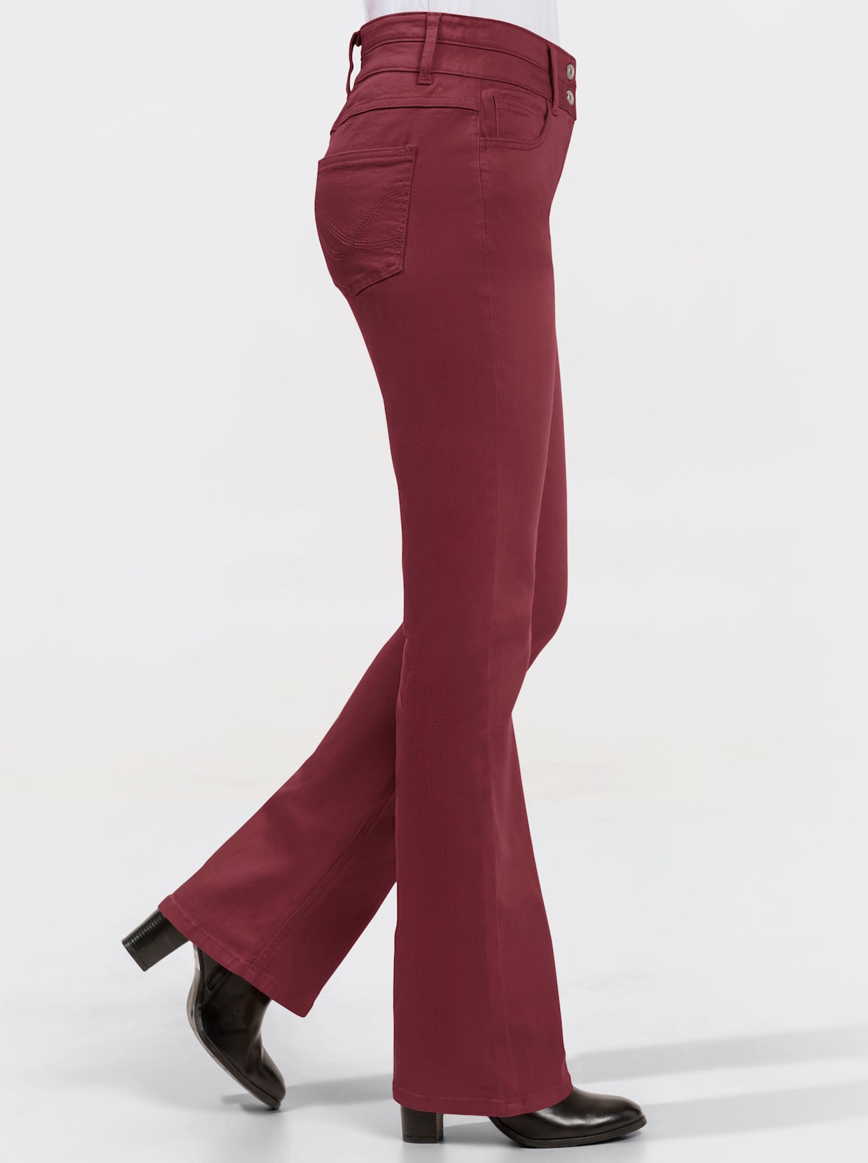 Bootcut-Jeans - burgund