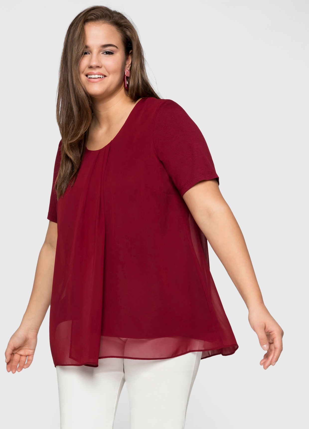 sheego Blouseshirt - robijnrood