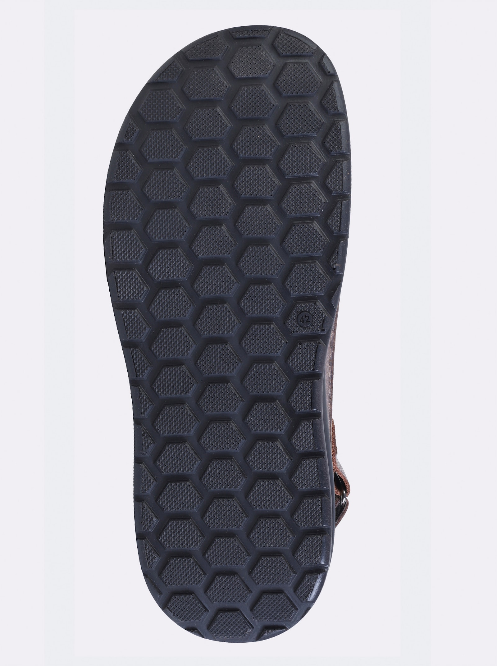 Naturläufer Clog mit Klettverschluss, Glattleder - cognac