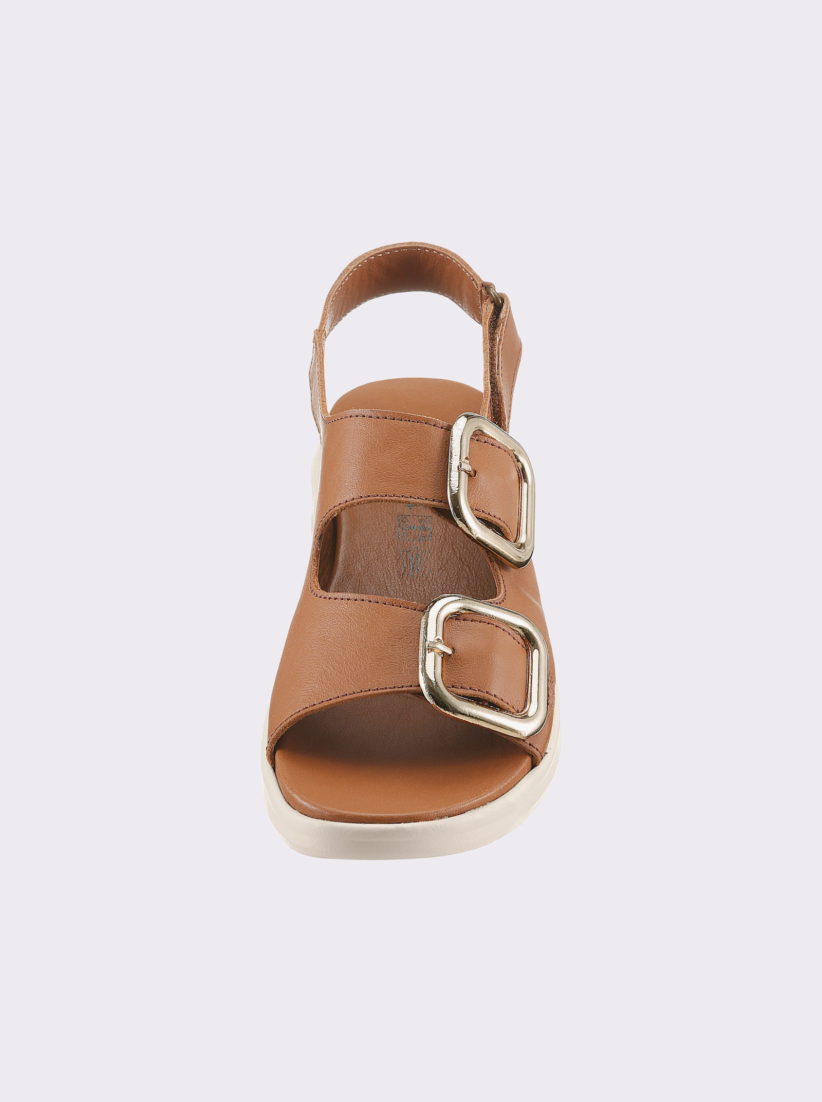 airsoft modern+ Sandalette mit Klettverschlüssen - cognac