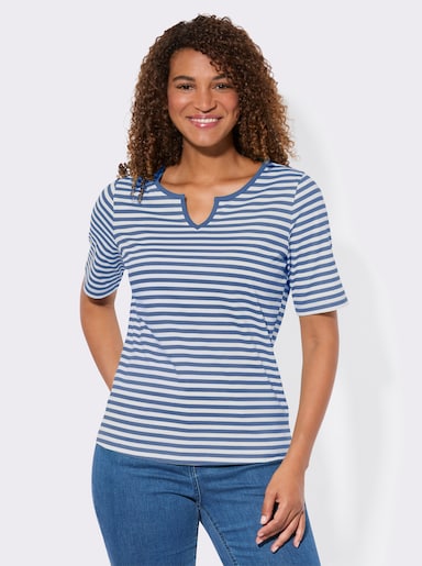 Shirt-Set mit kurzen Ärmeln - jeansblau