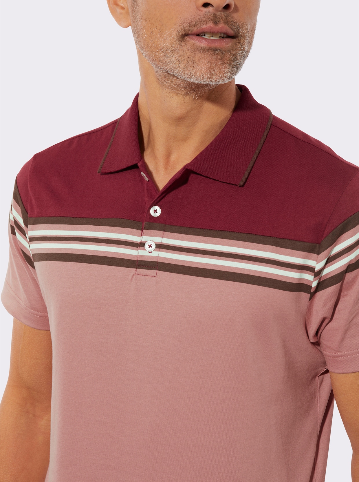 Poloshirt - dunkelrot-rosenholz