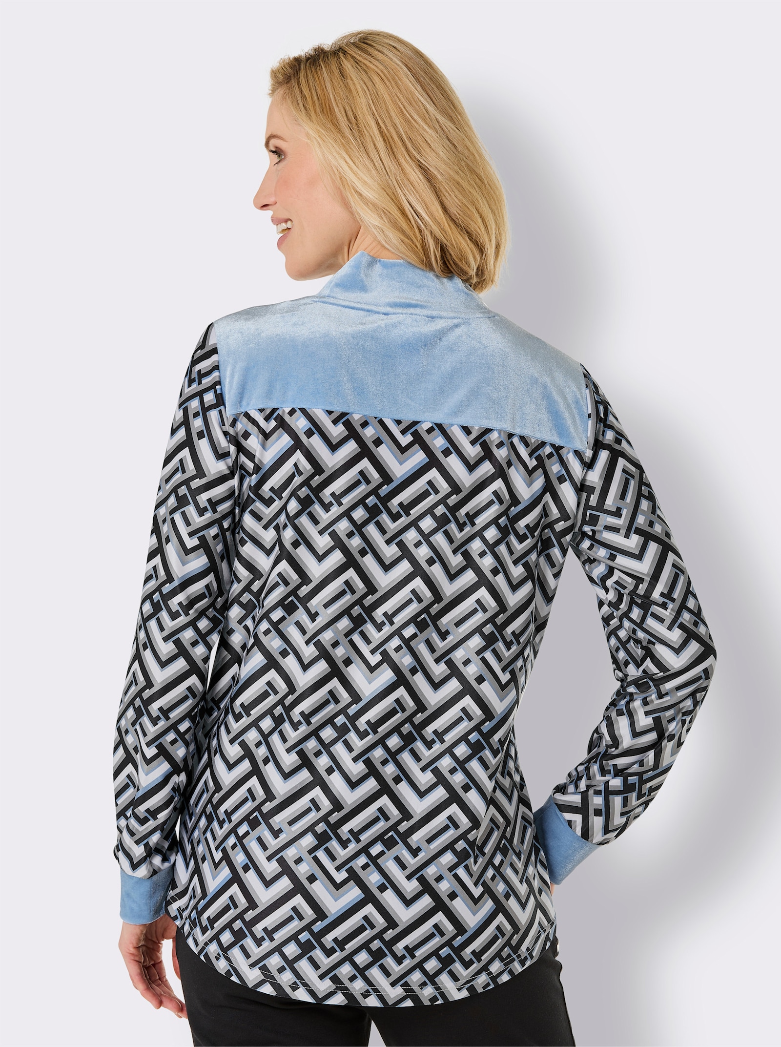 Catamaran Sports Functioneel shirt met achter langere zoom - zwart/grijs gemêleerd