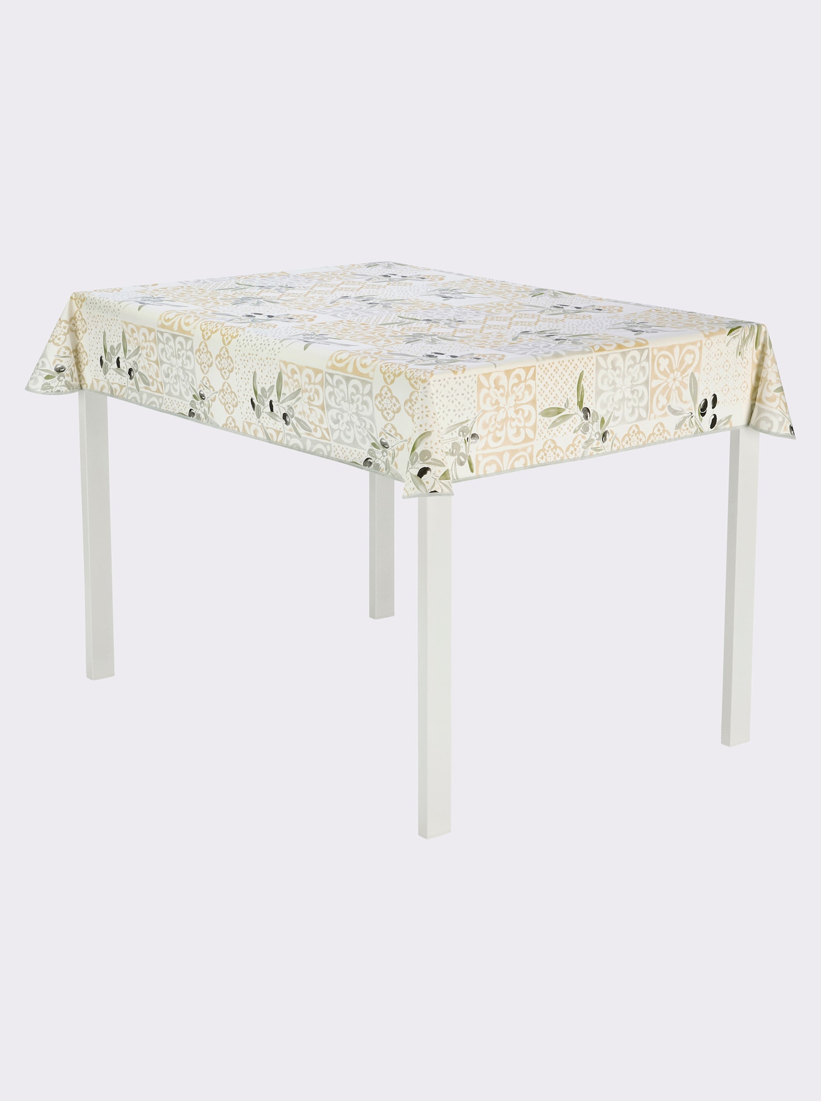 Tischdecke - beige-grau-bedruckt