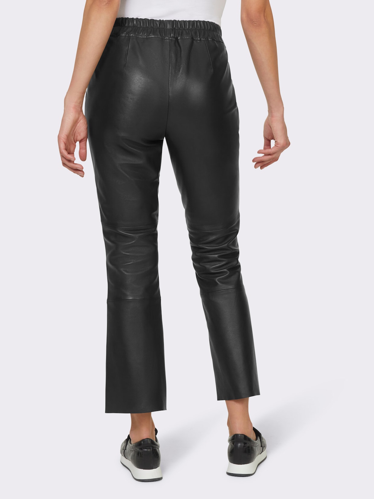 heine Pantalon en cuir - noir