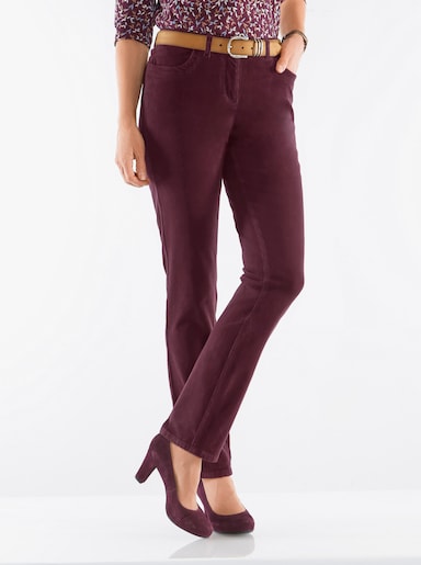 Pantalon velours - lie-de-vin