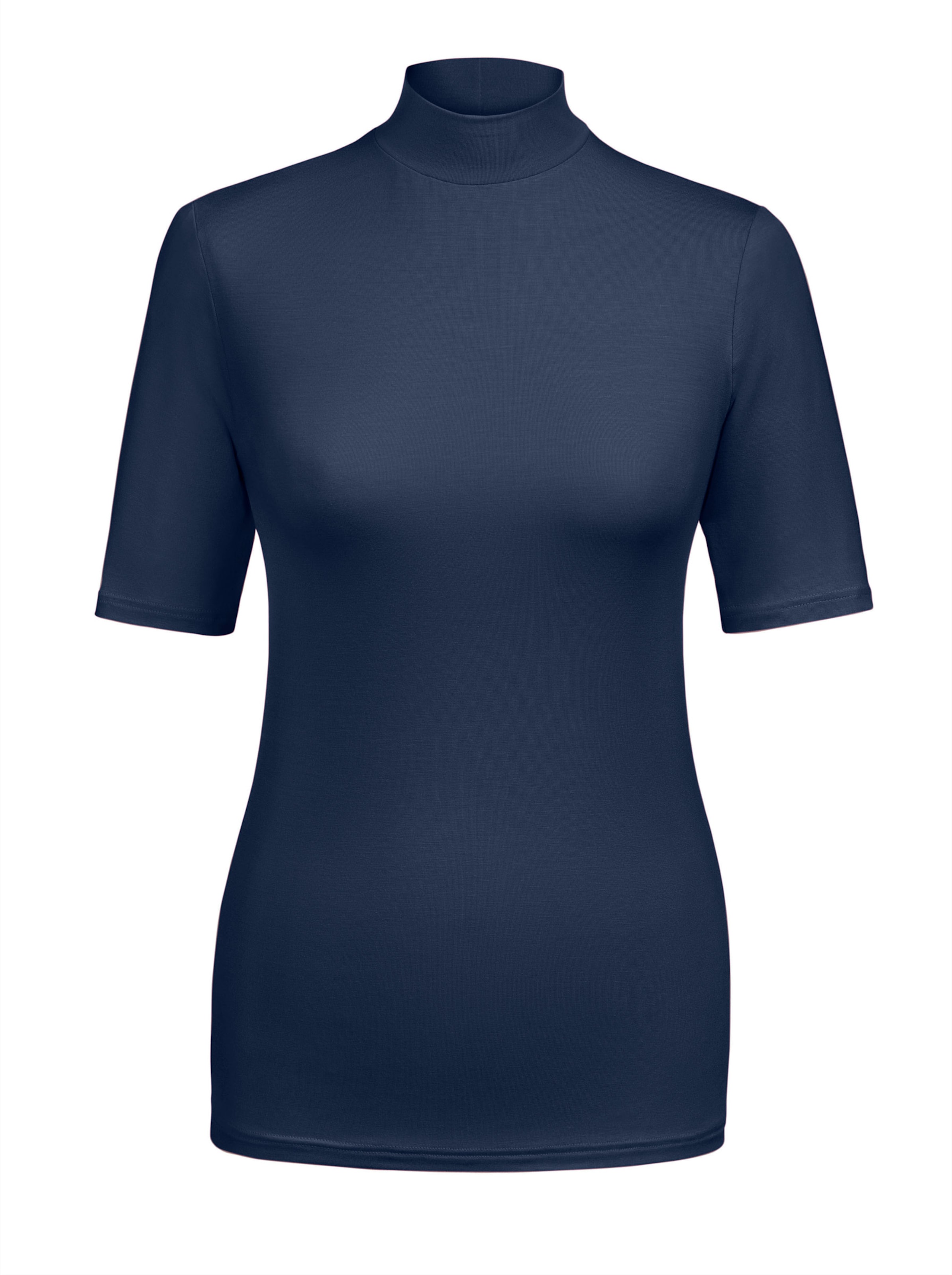 Wäschepur Damen Blazershirt Mit Stehkragen Marine, Größe 38 - Bild 3