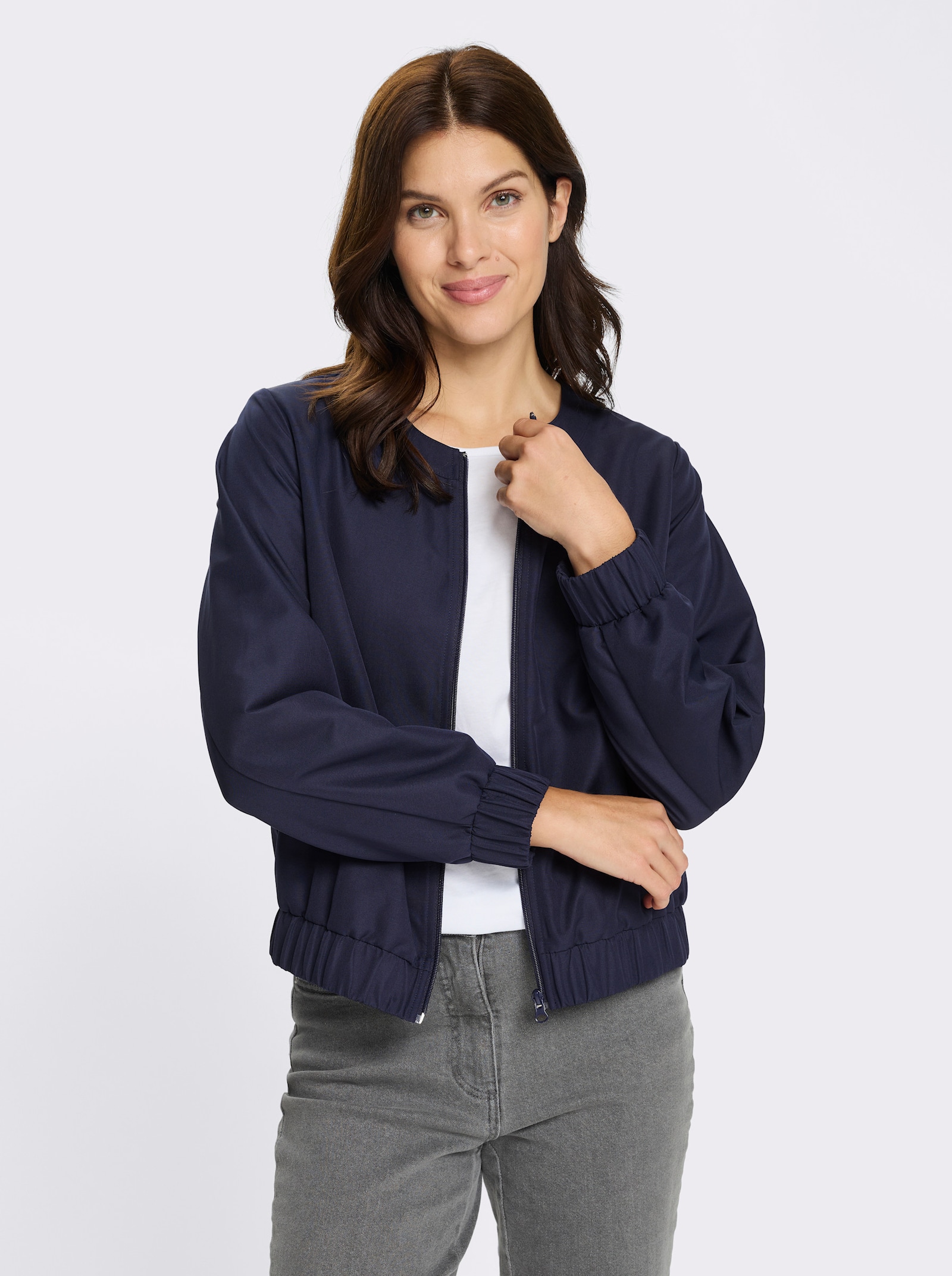 Blousonjacke mit Reißverschluss - marine