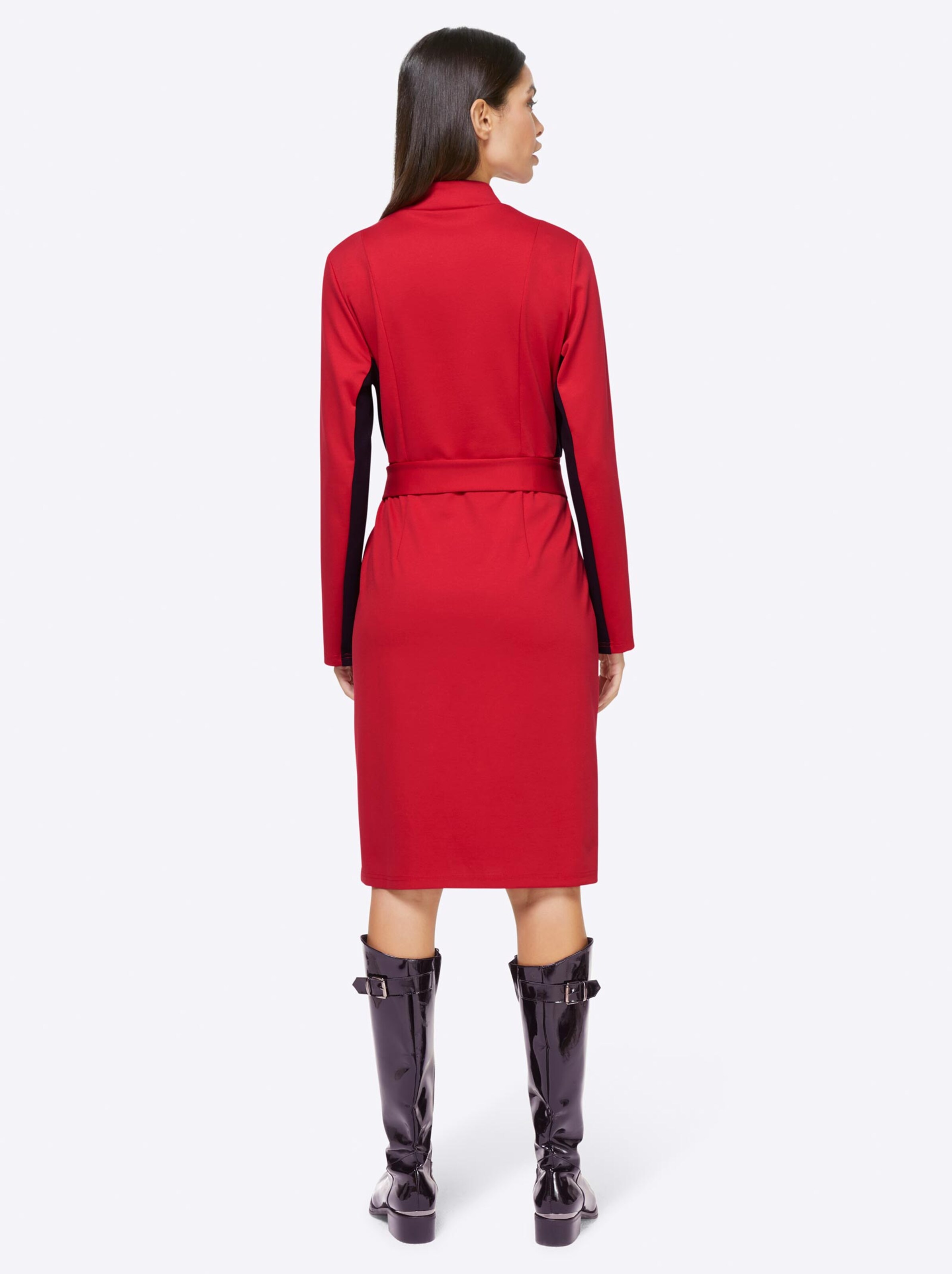 Damenmode Kleider Rick Cardona Jersey-Kleid in rot 