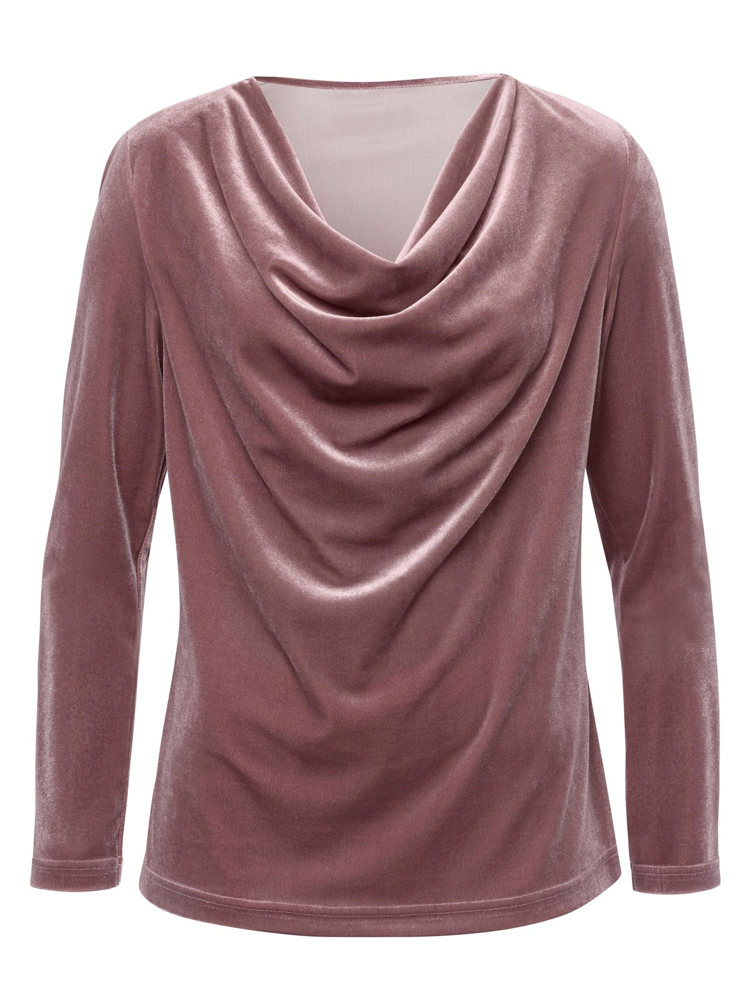 Samt-Shirt - mauve