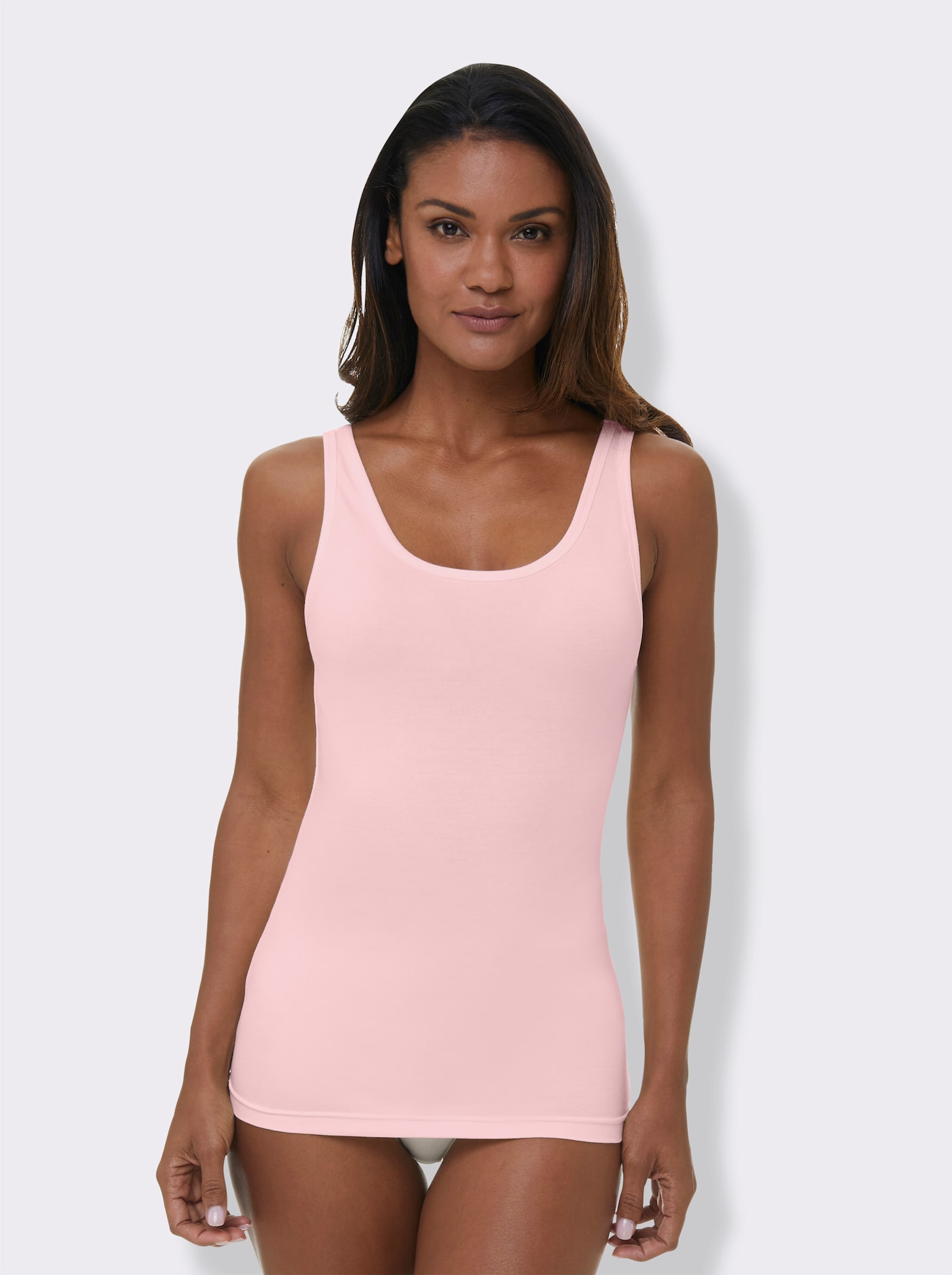 wäschepur Achseltop mit breiten Trägern - silberfarben + rosé + champagner