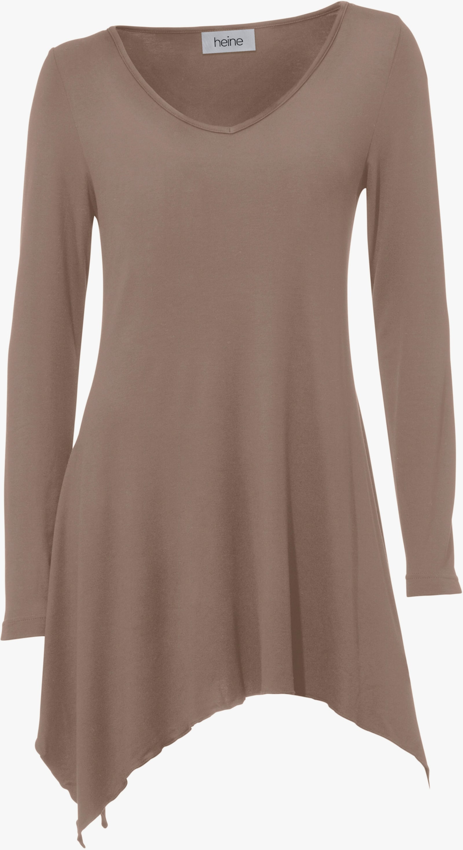 heine Longshirt im Zipfel-Look - taupe