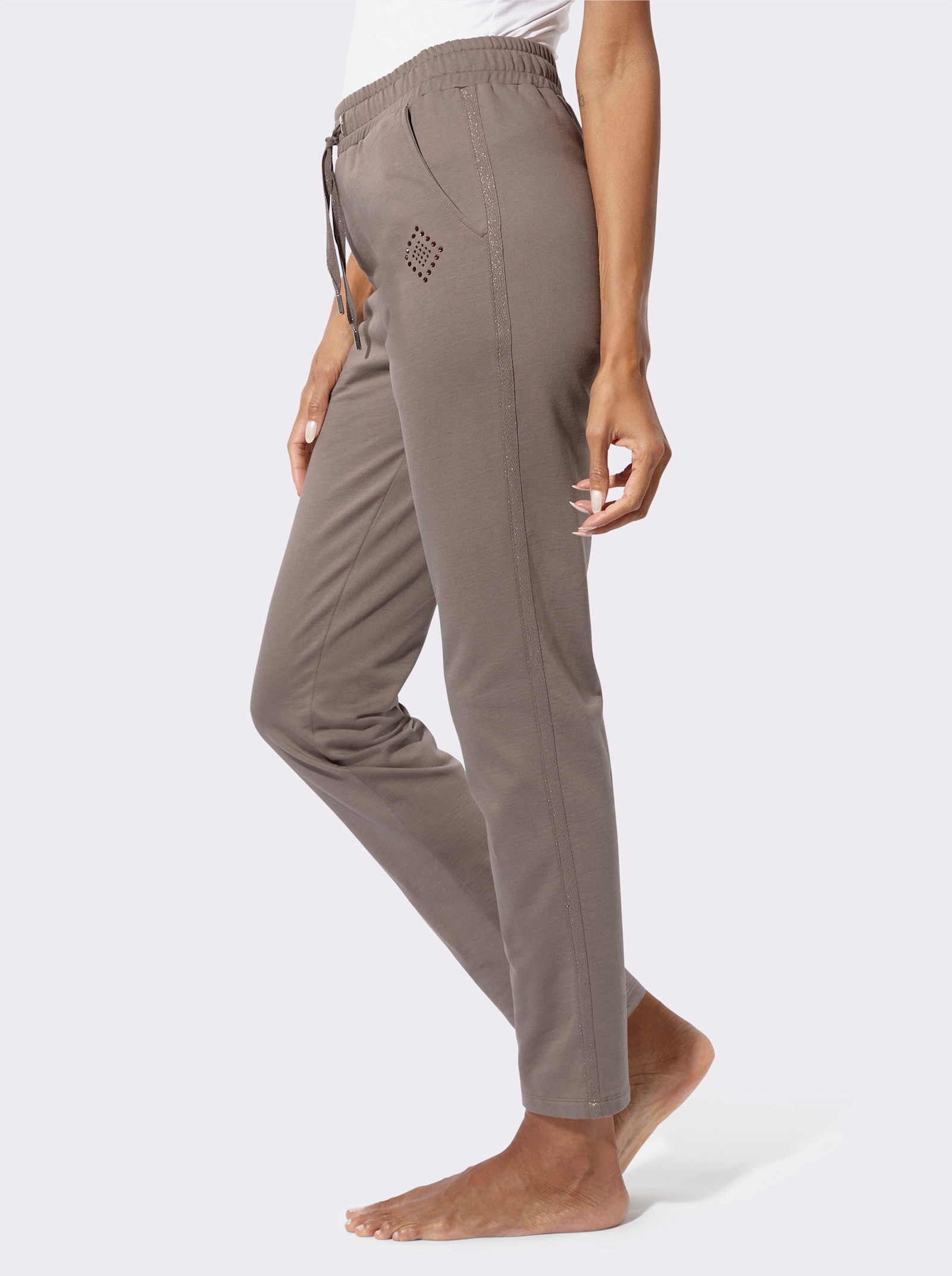 feel good Dehnbund-Hose - dunkeltaupe