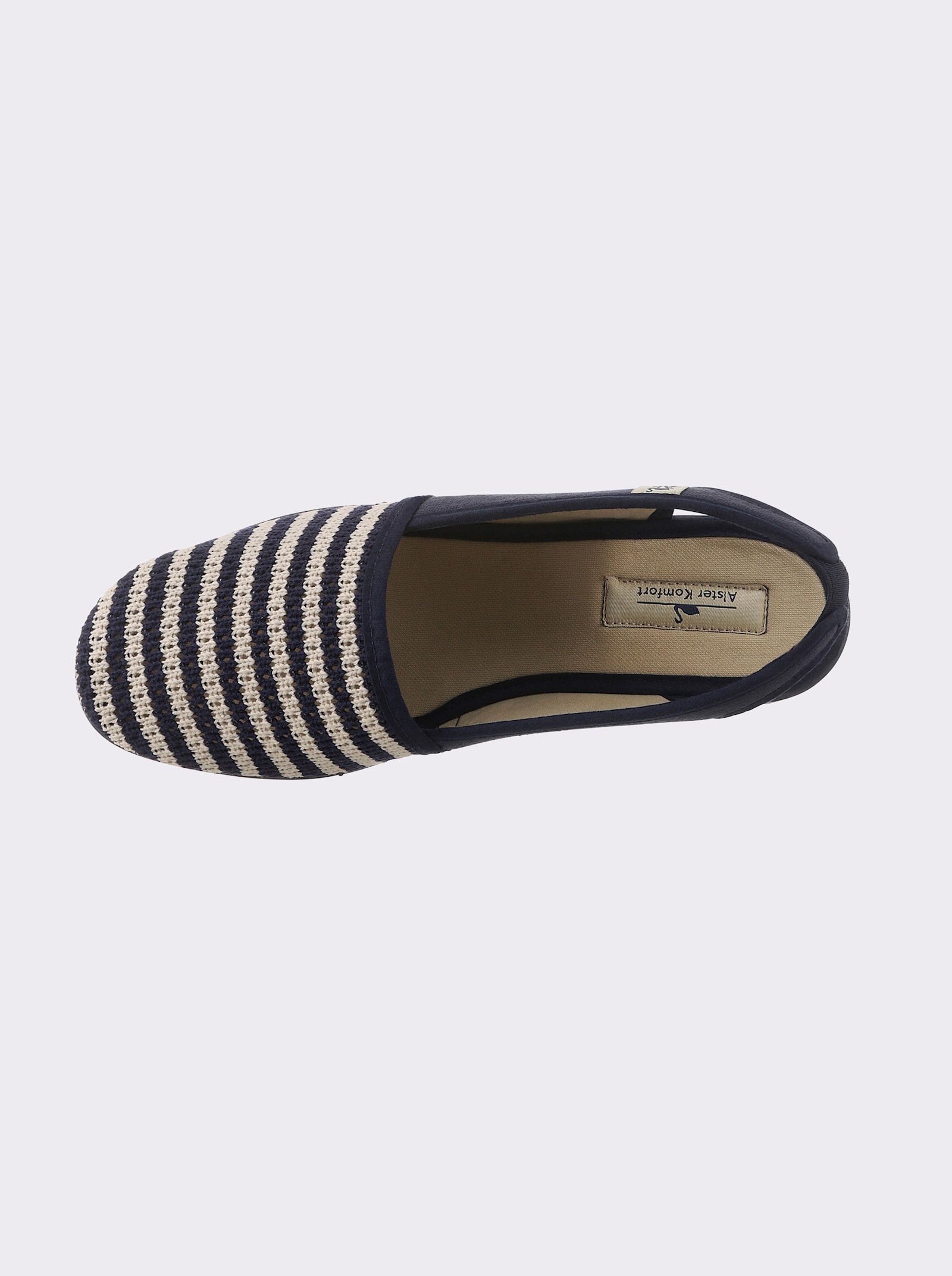Slipper mit Streifen-Muster - marine