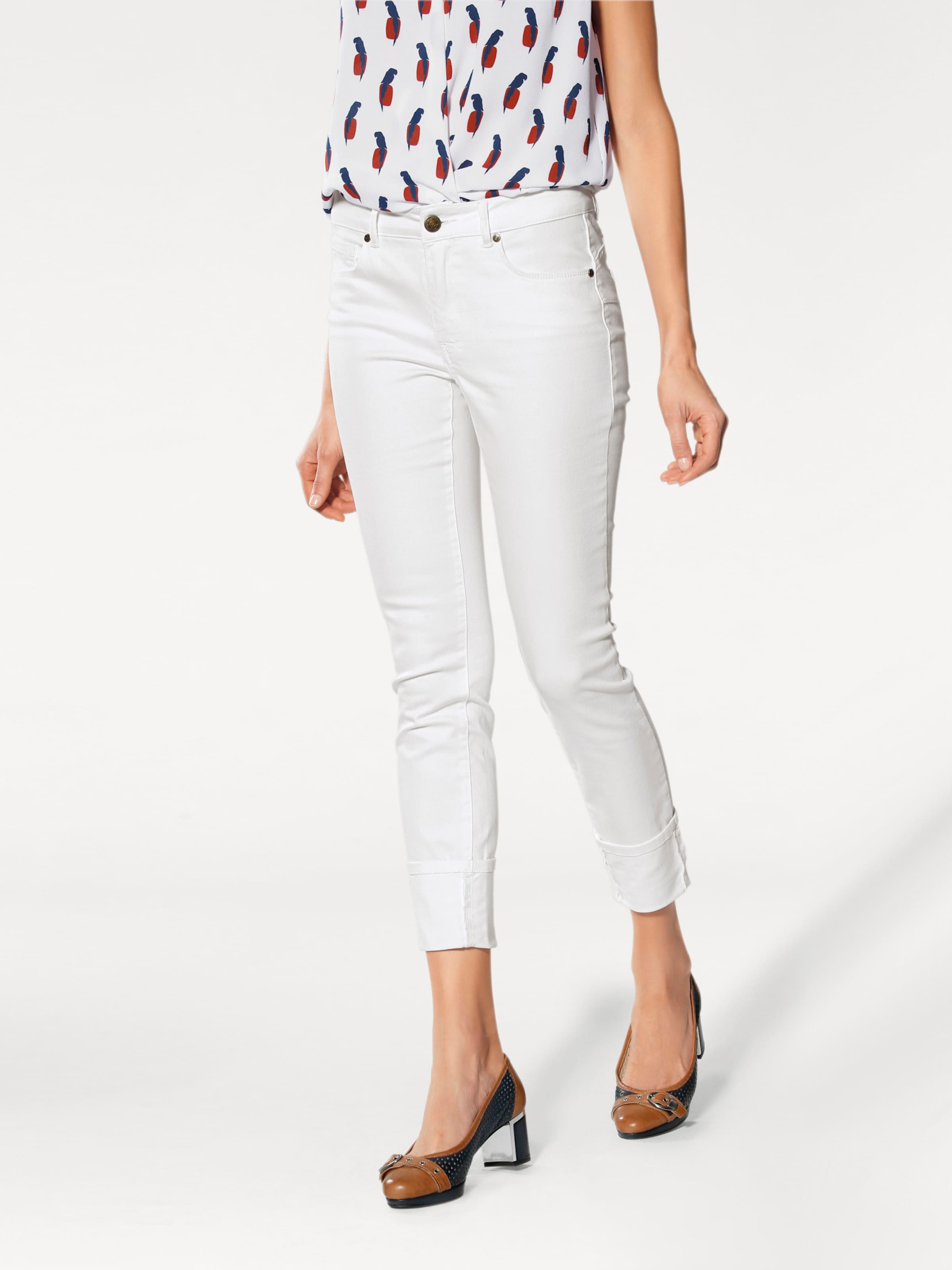 Witt Damen 7/8-Jeans, weiß