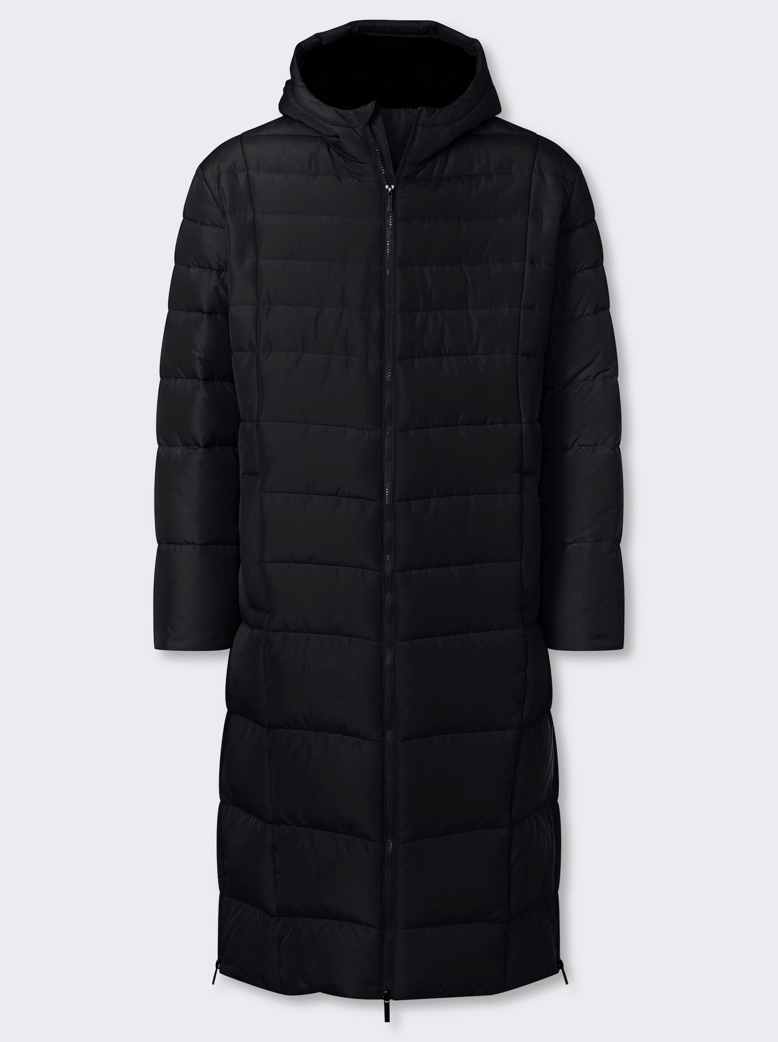 Marco Donati Longjacke mit 2-Wege-Reißverschluss - schwarz