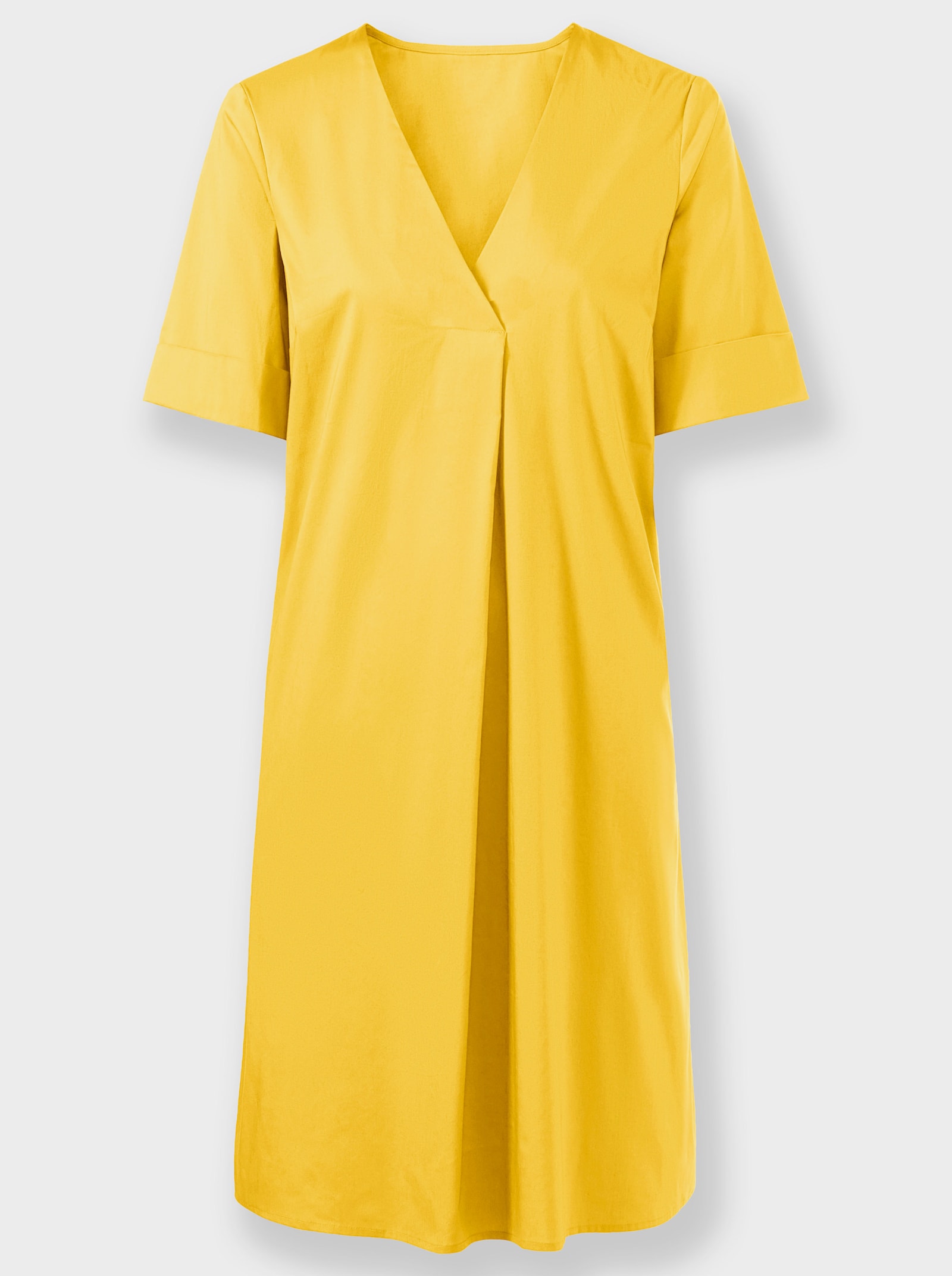 heine Robe d'été avec plis à l'encolure en V - jaune soleil