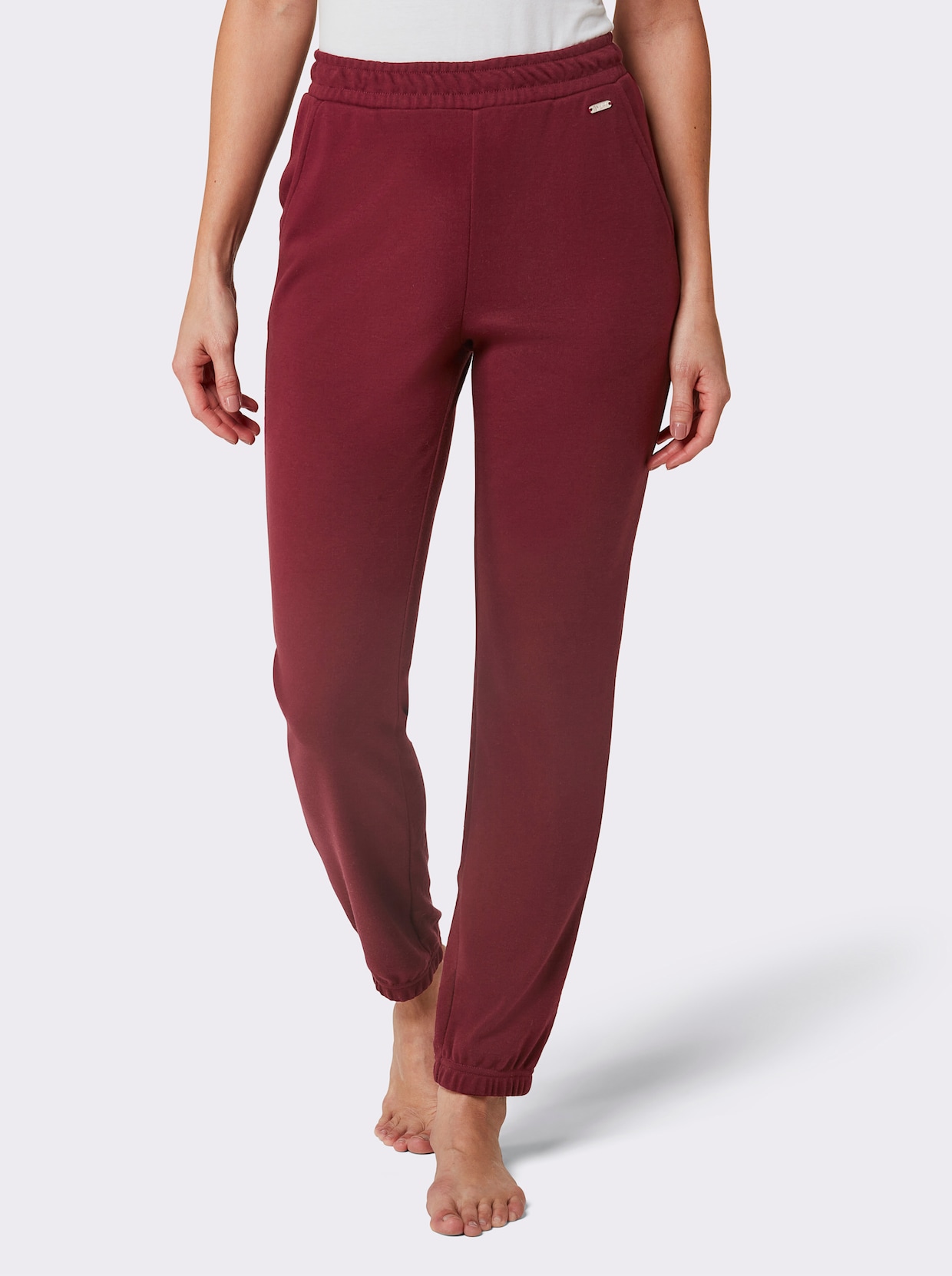 feel good broek - donkerrood