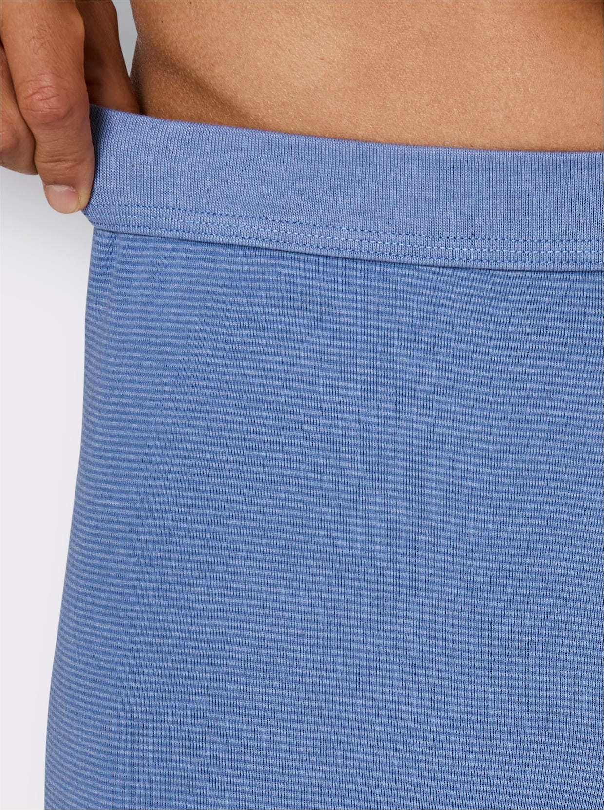 wäschepur men Boxershorts - hellblau-geringelt