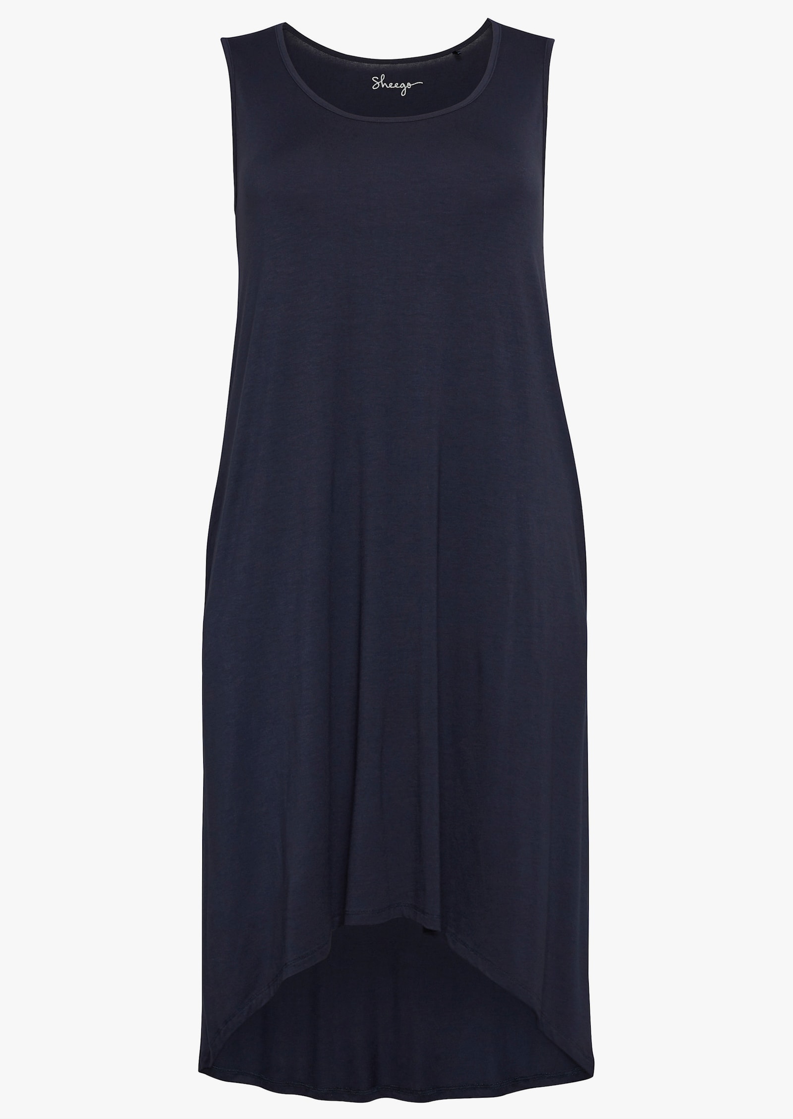 sheego Strandjurk met voor korte en achter lange zoom - marine