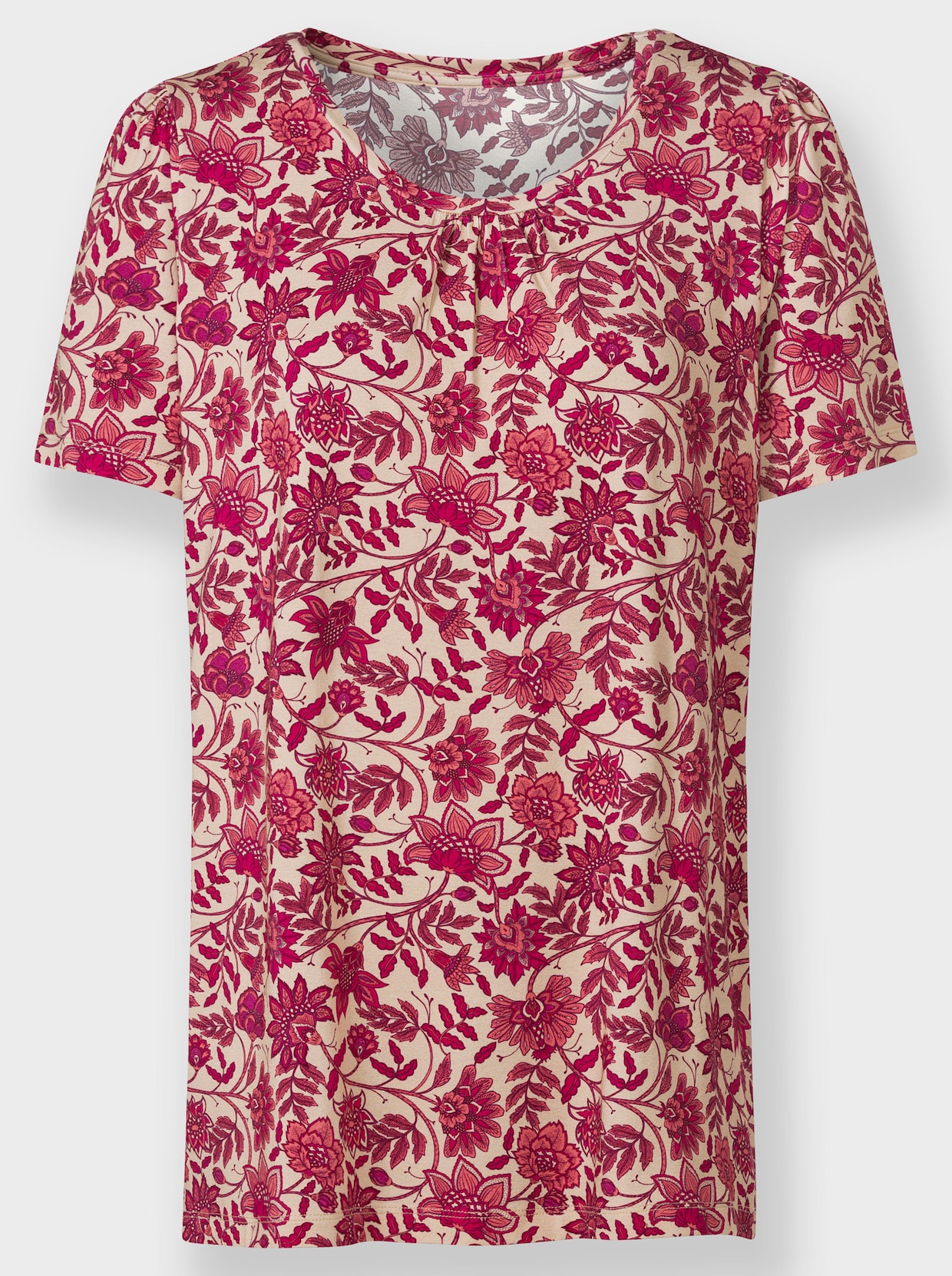 Tunikashirt - flamingo-pink-bedruckt