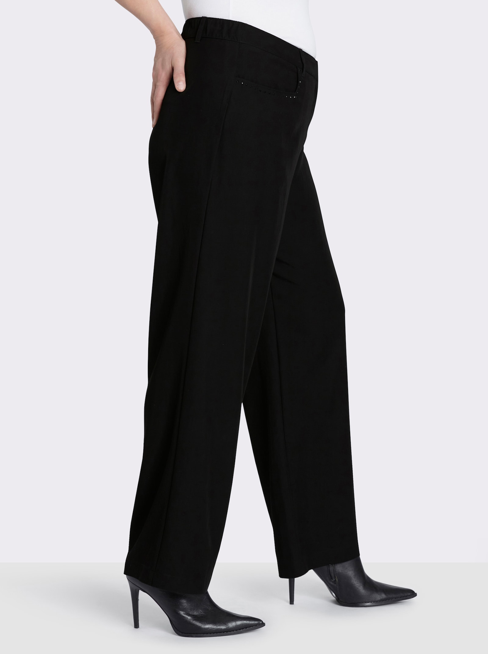 sheego Hose in weiter Form - schwarz