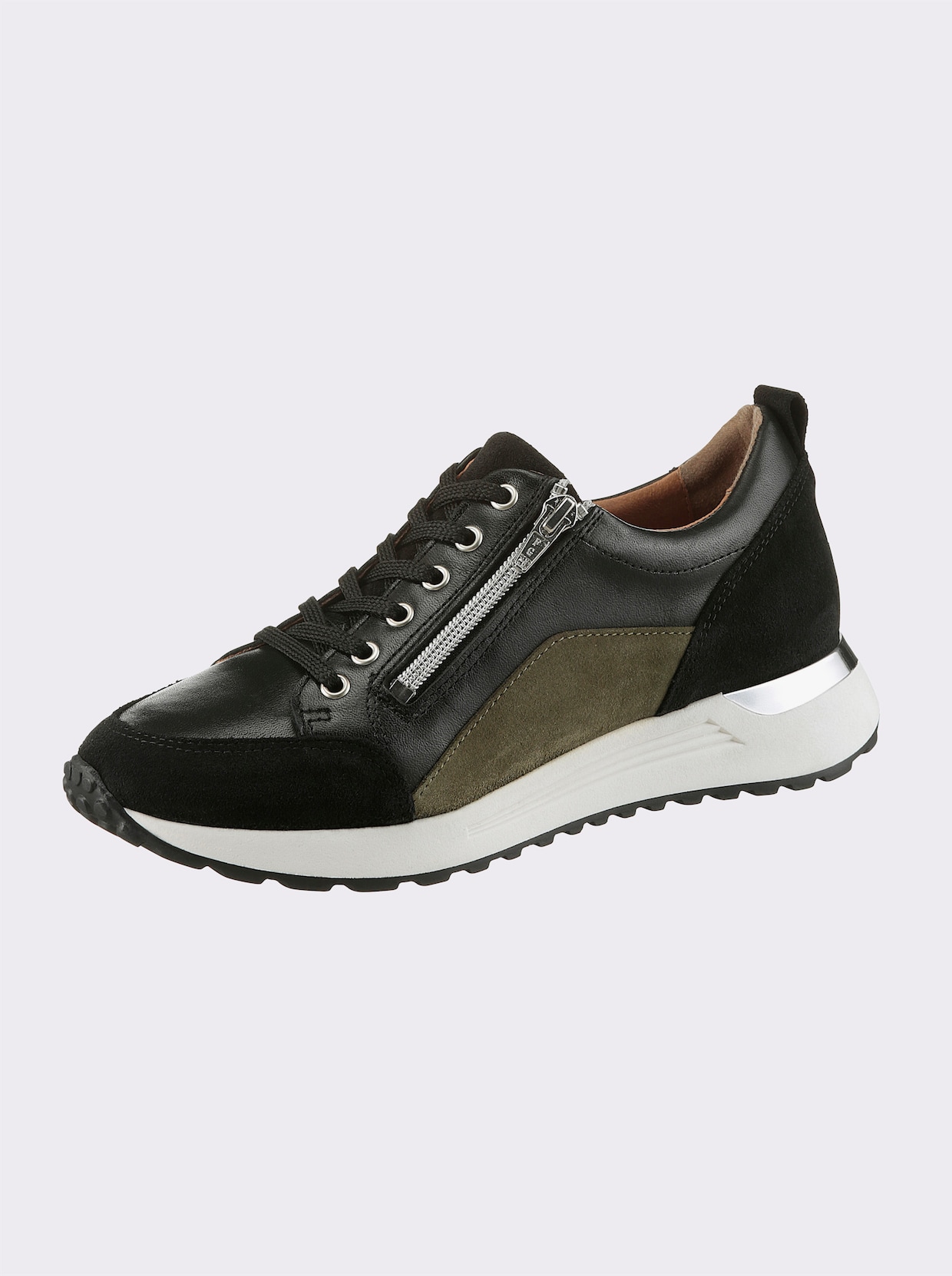 heine Sneaker - zwart/kaki