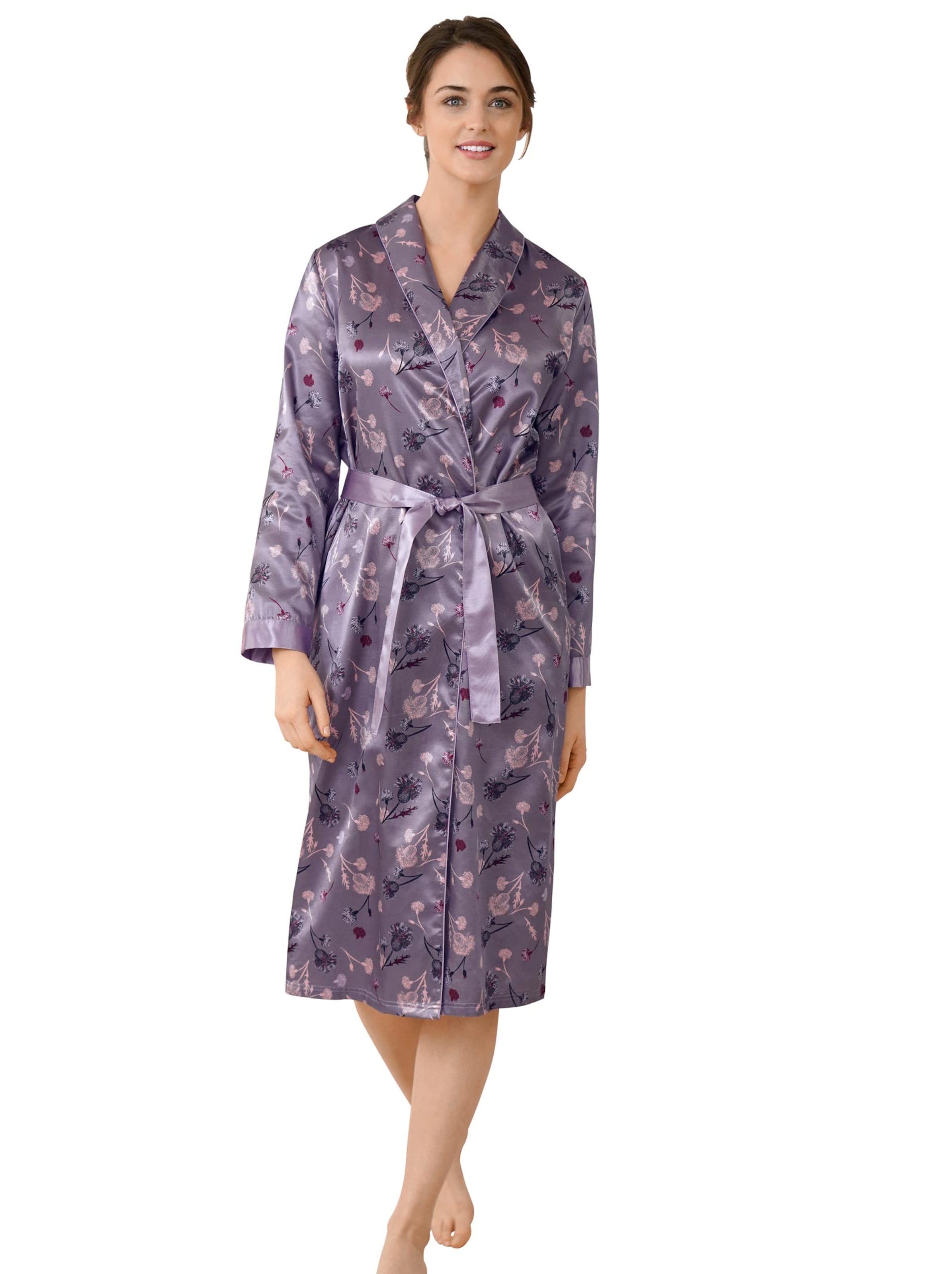 Morgenmantel - mauve-bedruckt