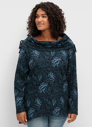 sheego by Joe Browns Sweatshirt - schwarz-bedruckt