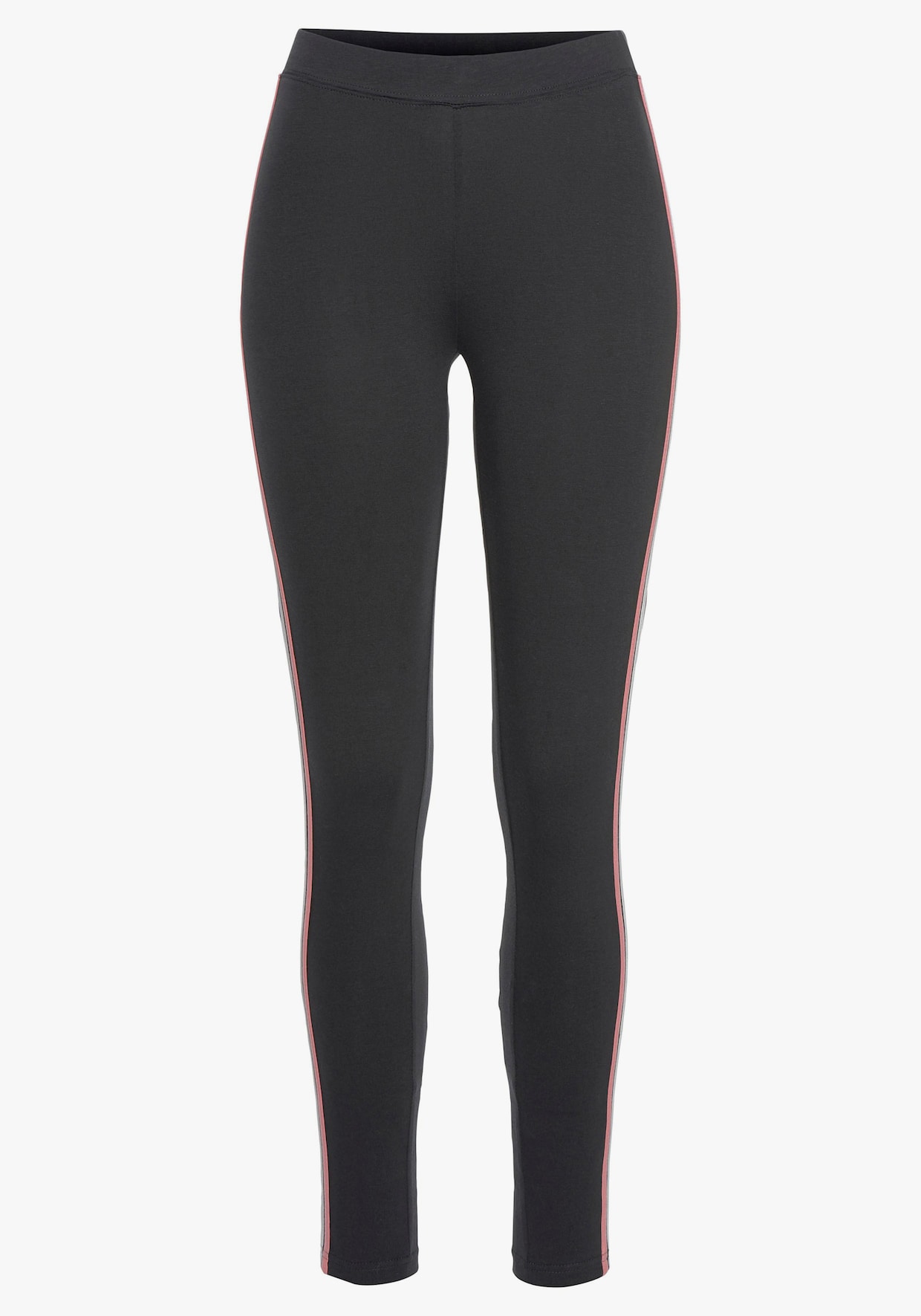 H.I.S Legging - antraciet/roze